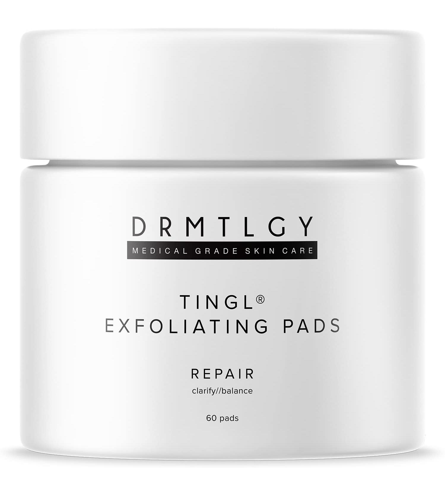 tingl Exfoliator Pads - Anti Aging Acne Treatment with Glycolic, Lactic & Salicylic Acid - Pore Minimizer & Blackhead Remover - Buy Online on GoSupps.com