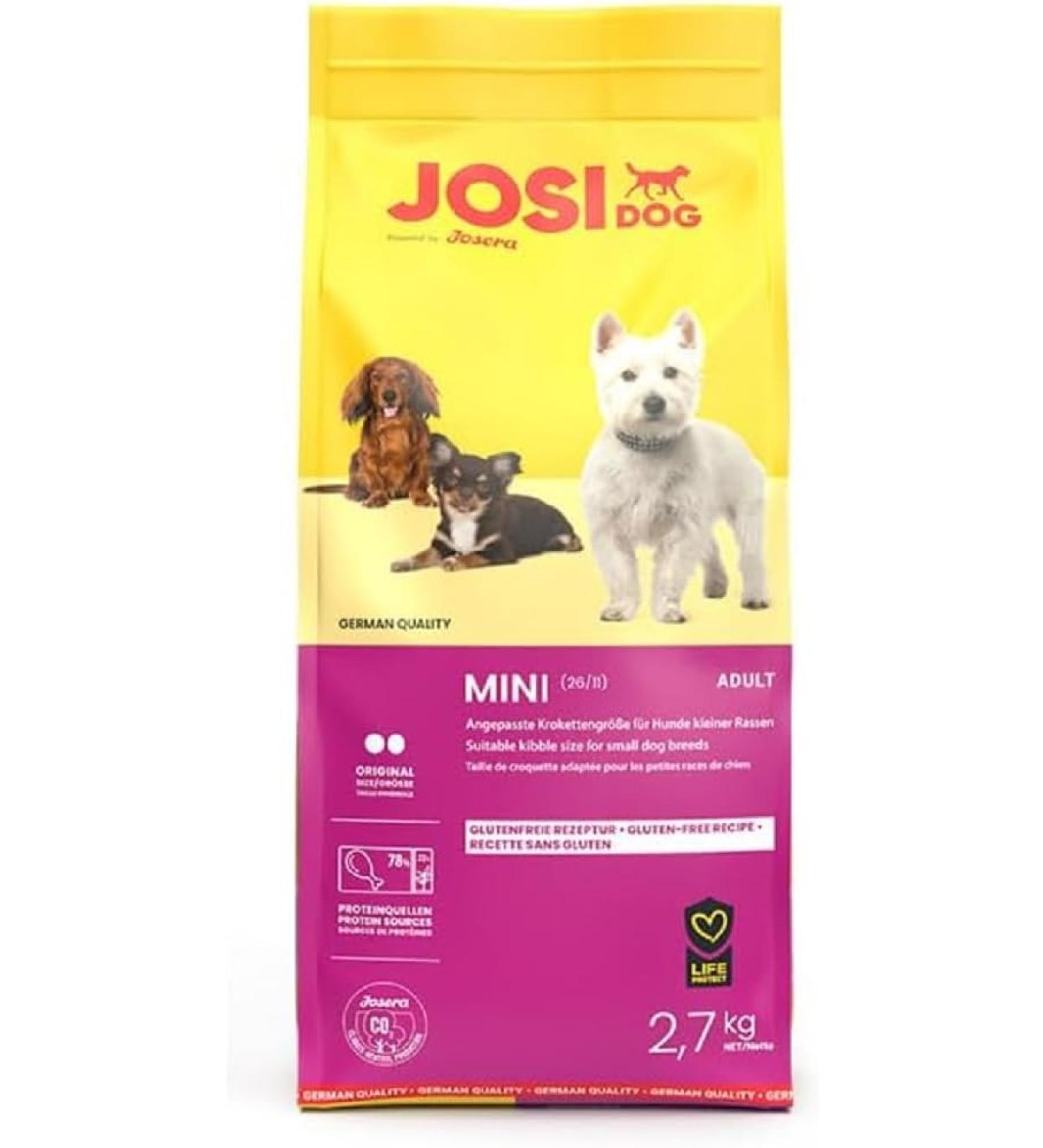 JosiDog Mini (2.7 kg) | Dry Food for Adult Dogs | Premium Dry Food for Adult Dogs | Powered by Josera | 1 Pack - Buy Online on GoSupps.com