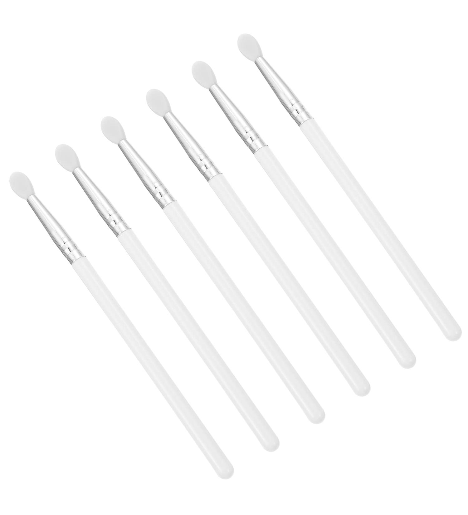 Lurrose Silicone Makeup Brush Set - Lip Gloss & Lip Contour Applicators with Wooden Long Handle for Flawless Blush & Lipstick Application - Buy Online on GoSupps.com