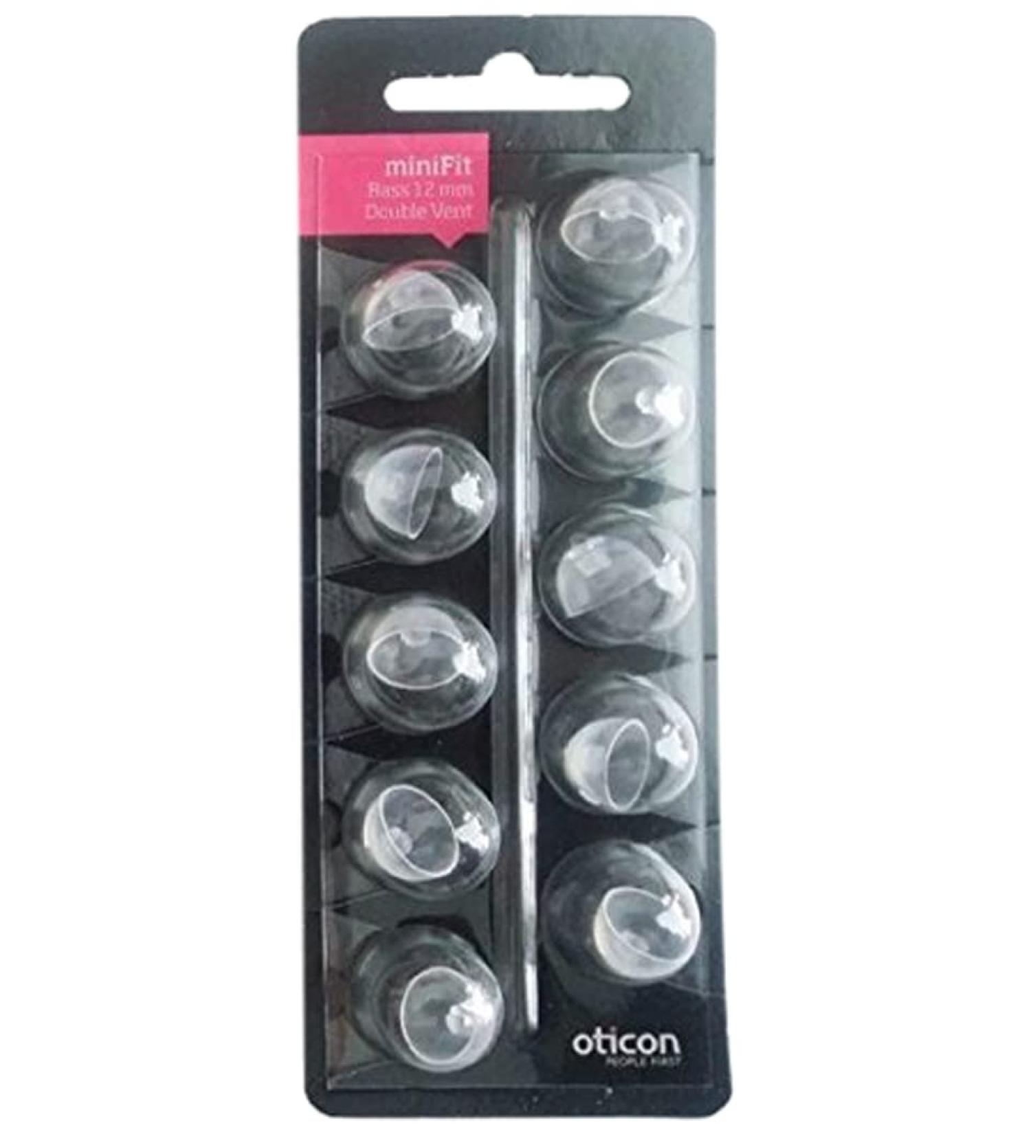 Oticon MiniFit Double Vent Bass Domes: (Extra Large 12mm) by Oticon