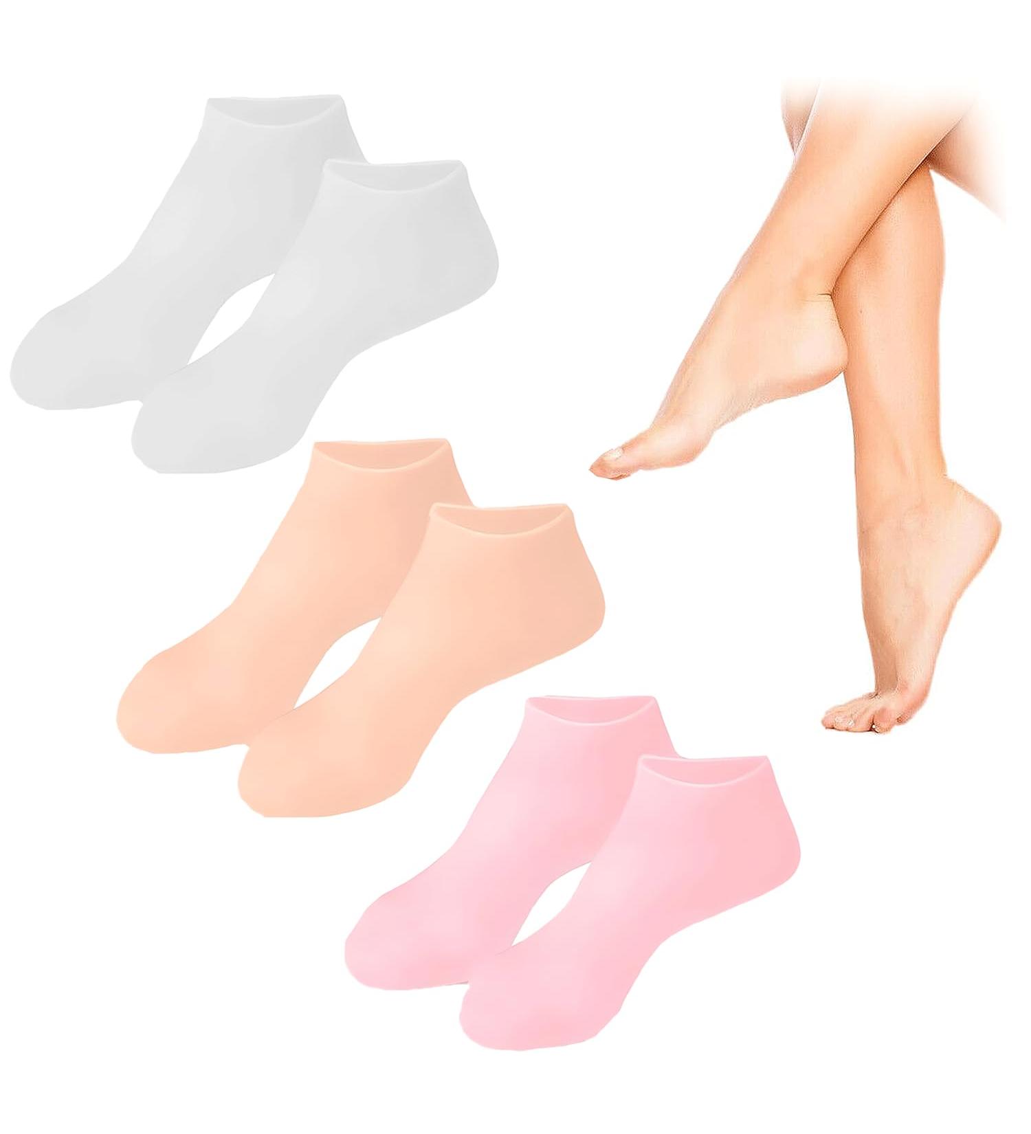 3 Pairs Silicone Socks Moisturizing Socks Soft Gel Socks Spa Pedicure Socks Silicone Moisturizing Socks for Dry Cracked Rough Feet Skin Foot Spa Gel Silicone Socks for Women Men Dry Cracking Skin - Buy Online on GoSupps.com