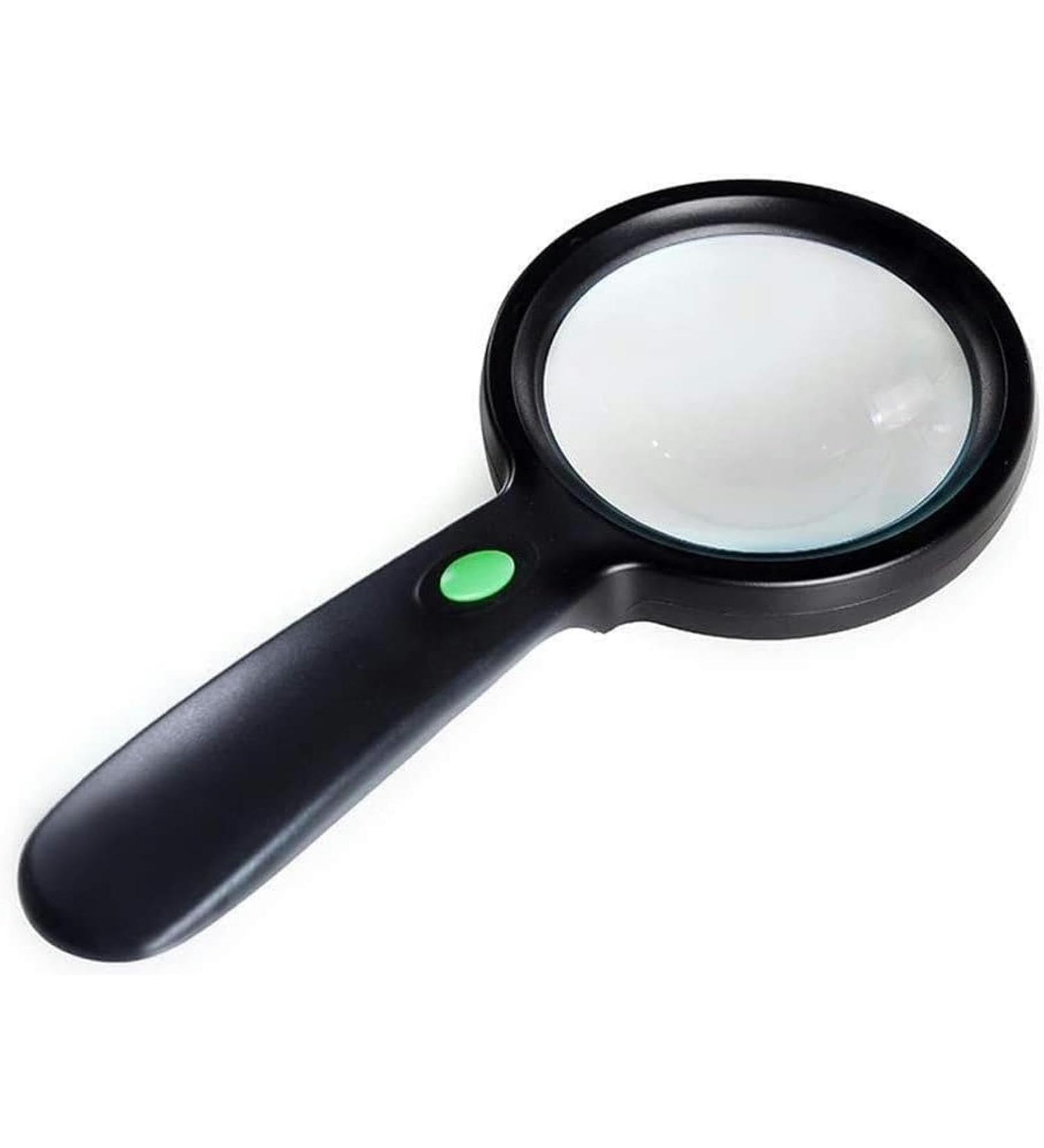 Portable Magnifier 12 Bright LED Lights Hand-held 90Mm HD 20x Lens with a Large Gift Box and Carrying case is Ideal for Reading Small Letters map to Check Black Magnifying Full of Stars - Buy Online on GoSupps.com