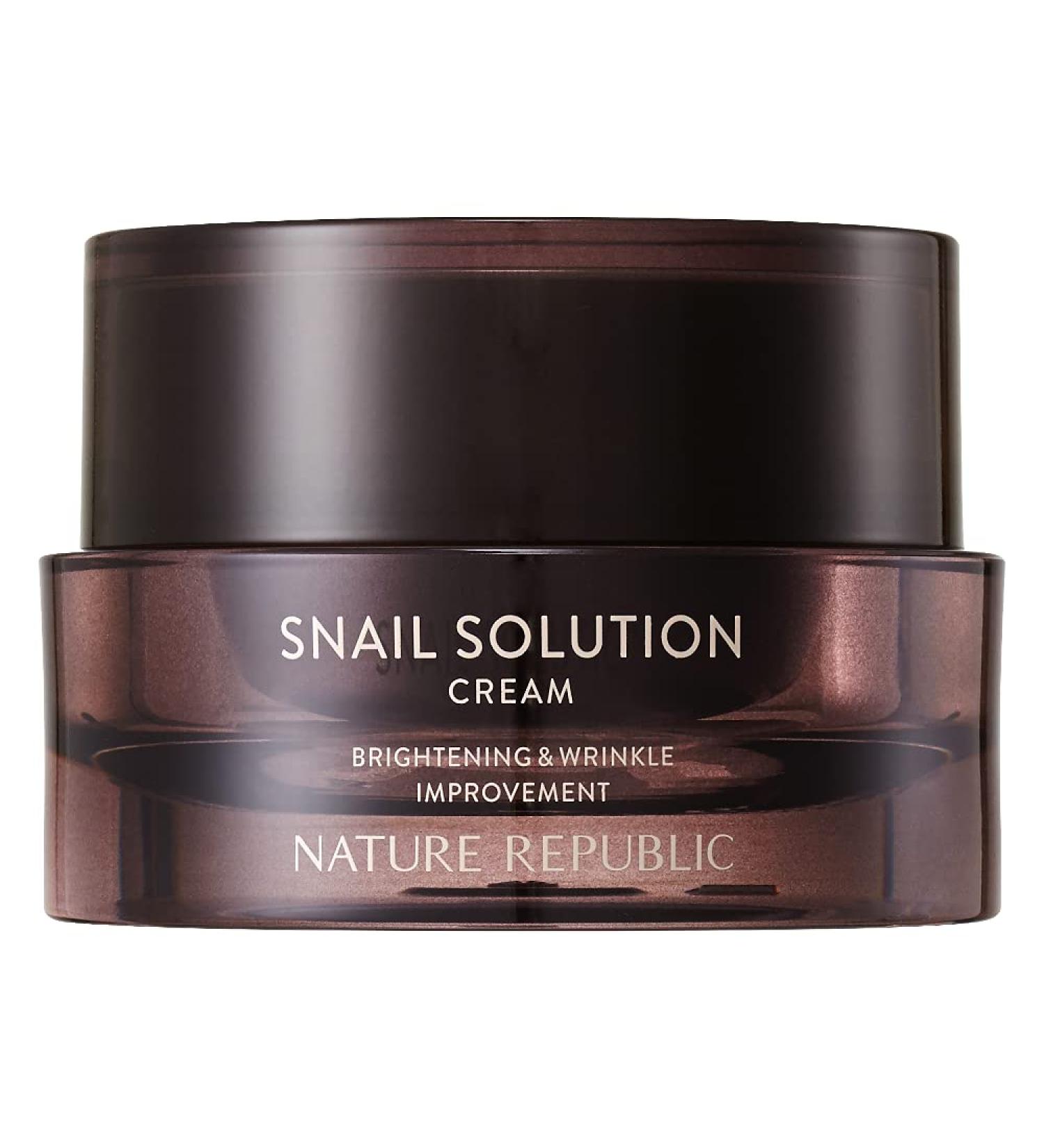 Nature Republic Snail Solution Cream 52ml - Moisturizing Korean Skincare for Wrinkles & Fine Lines - Improve Elasticity - Buy Online on GoSupps.com
