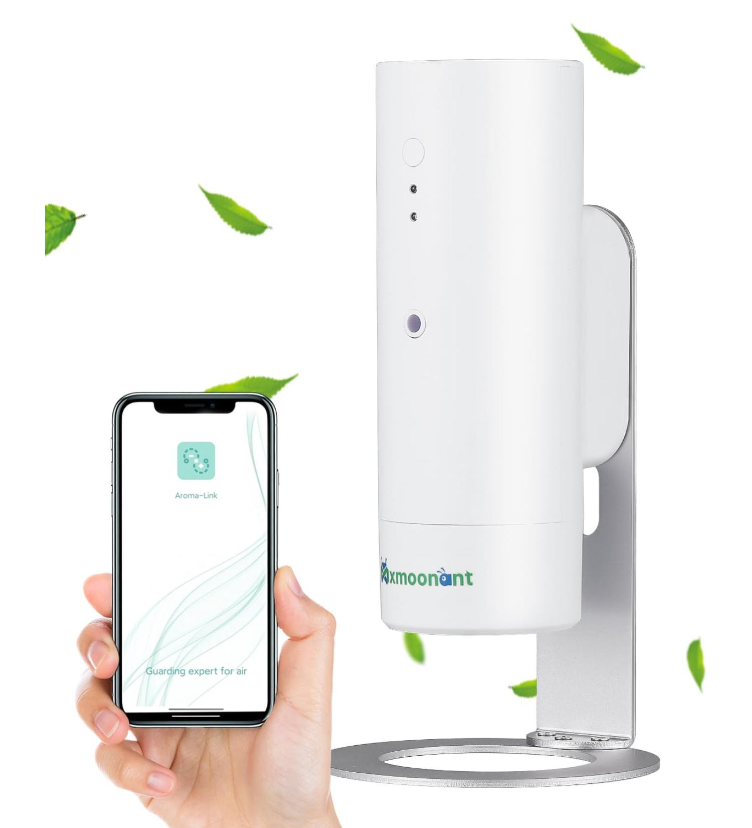 MXMOONANT Aroma Diffuser - Waterless Smart Scent Diffuser for Large Rooms App Controlled 130ml Capacity Wall Bracket - Perfect for Office Business & Hotel - Buy Online on GoSupps.com