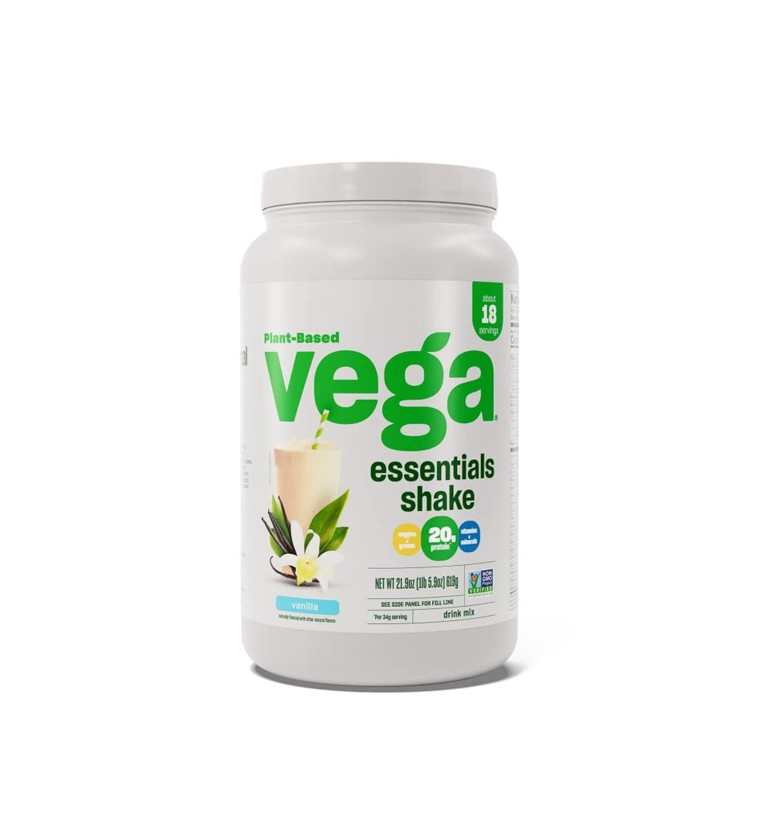 Vega Essentials Vegan Protein Powder Vanilla (18 Servings) - Superfood Ingredients  Vitamins  Antioxidants  Low Carb  Dairy Free Pea Protein for Women & Men 1.3lbs (Packaging May Vary) Vanilla Large Tub - Buy Online on GoSupps.com