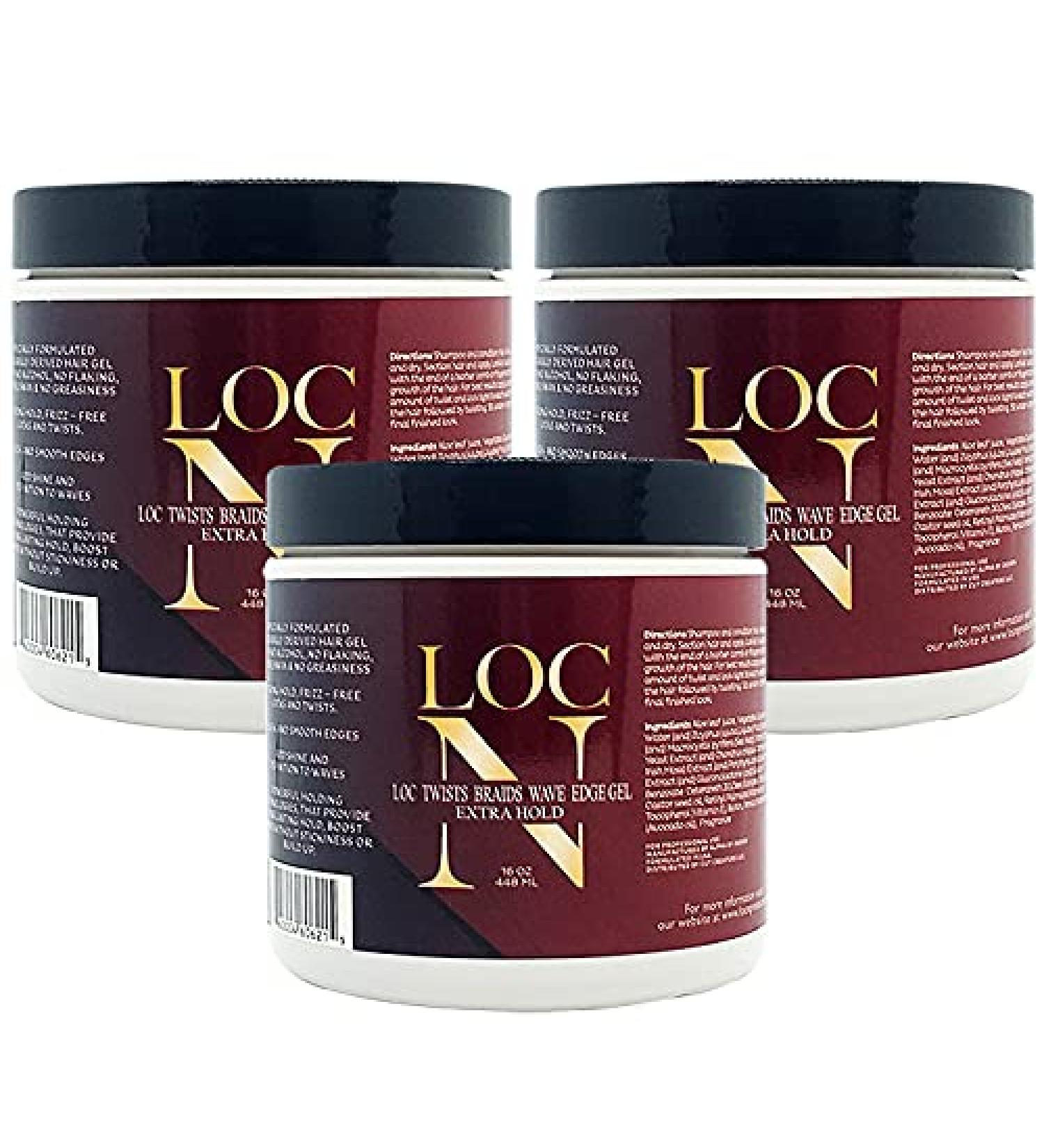 LOC N EDGE Gel Extra Hold 16 Oz (Pack of 3) - Strong Hold for All-Day Styling - Buy Online on GoSupps.com