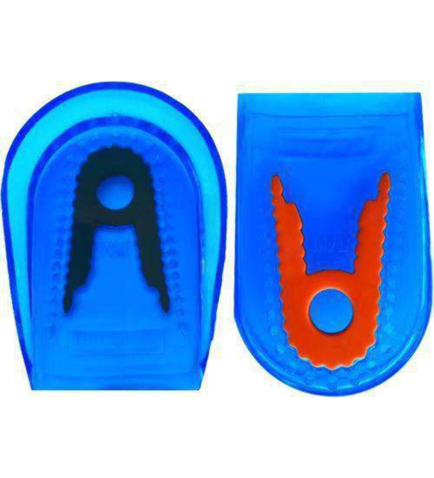 Ironman Spenco Comfort gel heel pillow heel bowl sports gel pillow with separate damping zone to absorb shock waves to the heel women men Small / 36-41 EU multicolored (blue / orange)