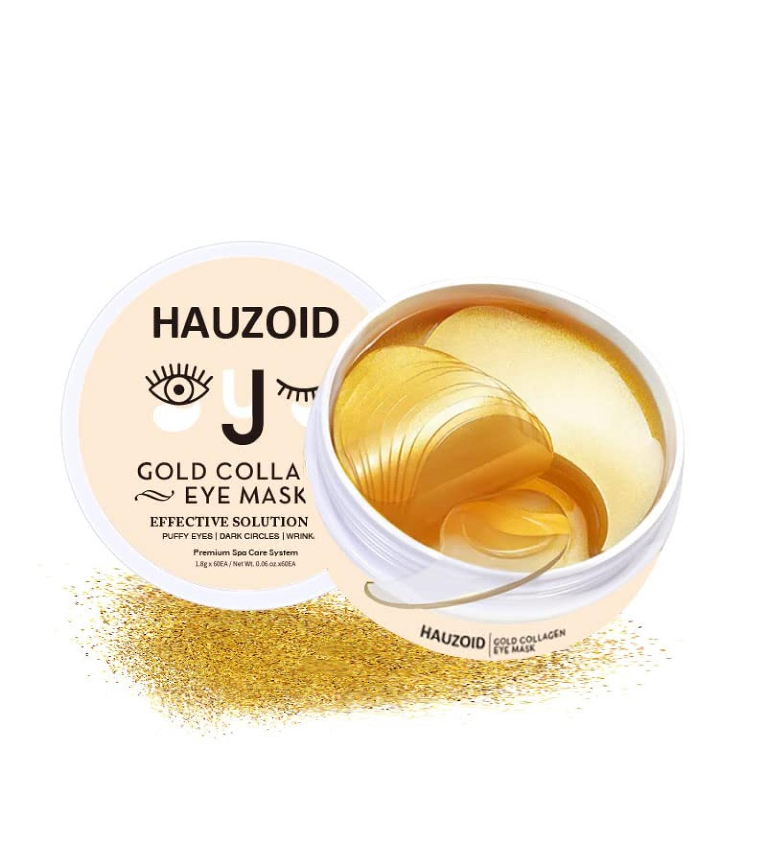 HAUZOID Under Eye Masks Collagen Under Eye Patches for Dark Circles Puffy Eyes & Bags Anti Aging Eye Pads Skincare Hydrating (60 SINGLE PADS) - Buy Online on GoSupps.com