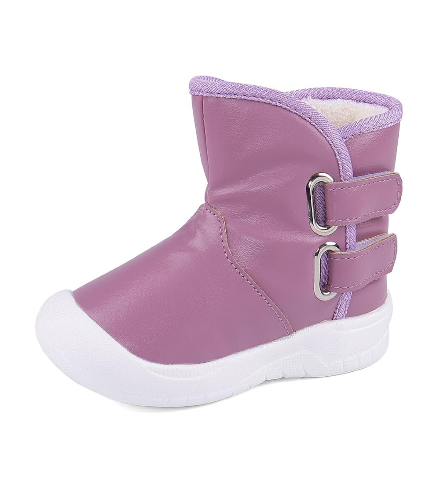 LACOFIA Toddler Winter Snow Boots - Anti-Slip, Waterproof & Warm - Size 5 UK Child - Purple - Buy Online on GoSupps.com