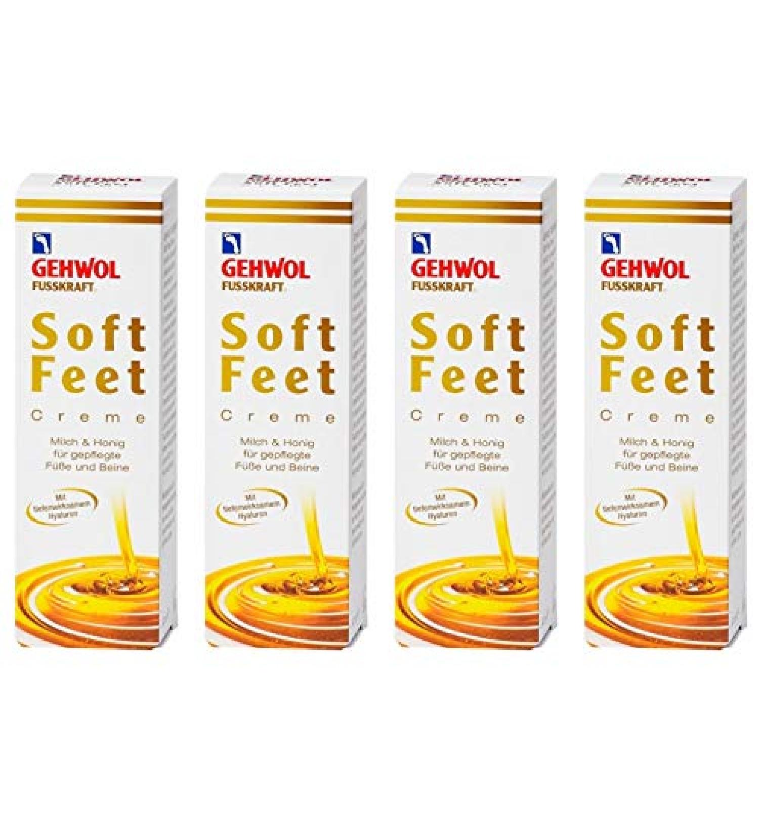 Buy 4x GEHWOL FUSSKRAFT Soft Feet Cream - Milk & Honey 125ml (Pack of 4) | International Shipping Available - Buy Online on GoSupps.com
