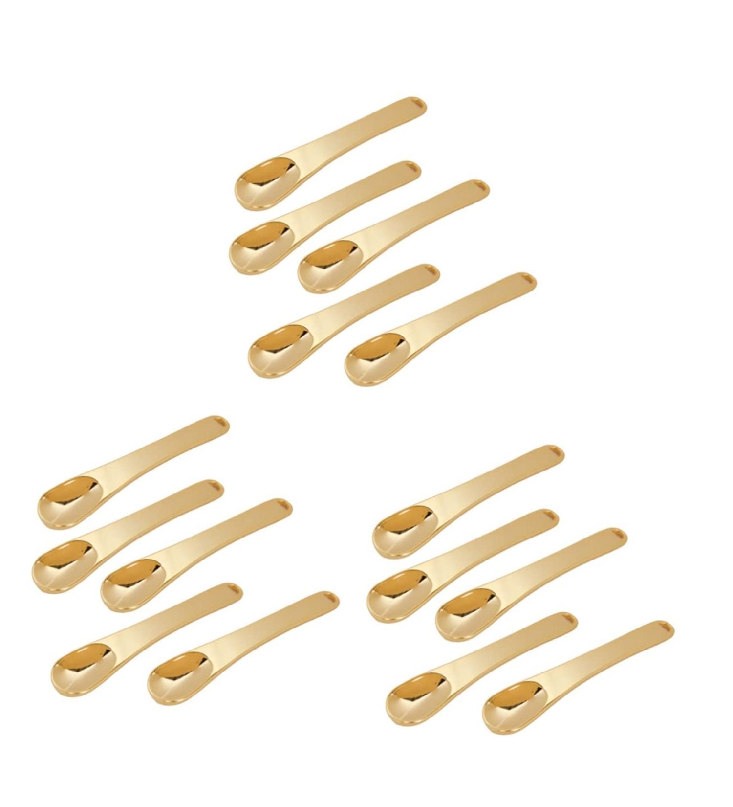Beaupretty 15 Pcs Makeup Spoons Set - Golden & Mini Spatulas for Cream Mask & Mixing | Best Beauty Tools for Cosmetics - Buy Online on GoSupps.com