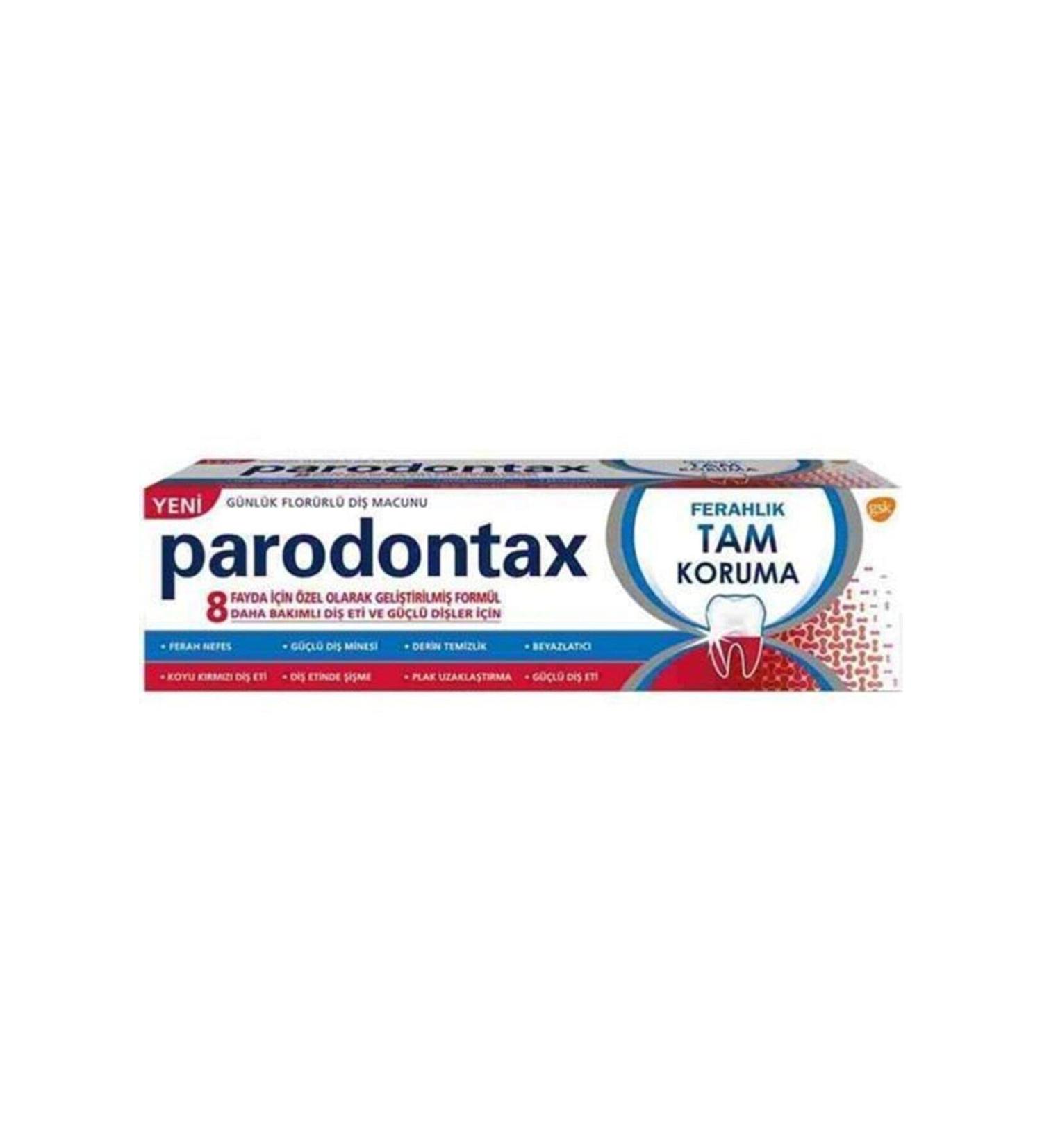 Parodontax Parodontax Complete Protective Fluoride Toothpaste 6 x 50ml Helps Reduce and Prevent Bleeding Gums Turkish Packaging