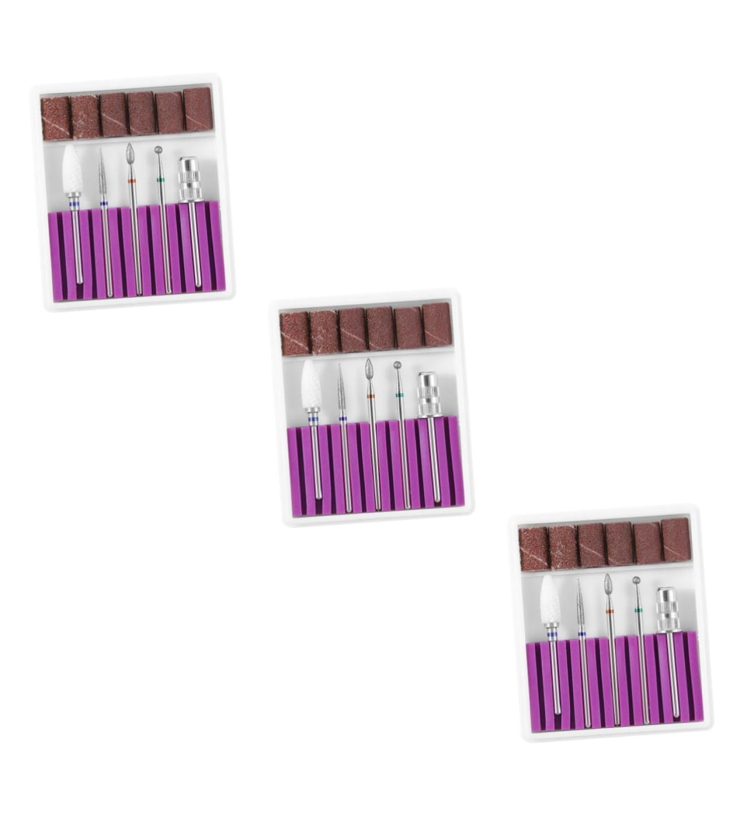 POPETPOP 3 Sets Nail Polish Accessories Nail Drill Tool Ceramic Nail Bits Drill Bits for Nails Electric Nail File Drill Bits Nail Art Equipment Cuticle Drill Bit Ceramics Purple Acrylic 6.5x5.5cmx3pcs Purplex3pcs - Buy Online on GoSupps.com