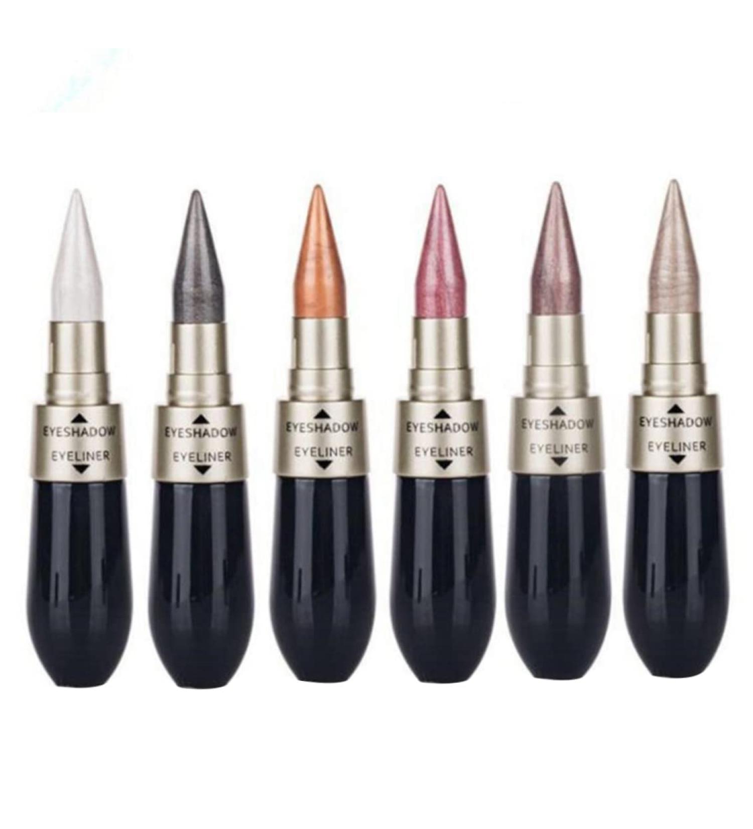 6pcs/set 2 shadow pen in 1 Dalineer Ojer Double head A combination Waterproof to black eyes Black Eye Shavada colorful colorful eyes pigmented with high cosmetic content - Buy Online on GoSupps.com