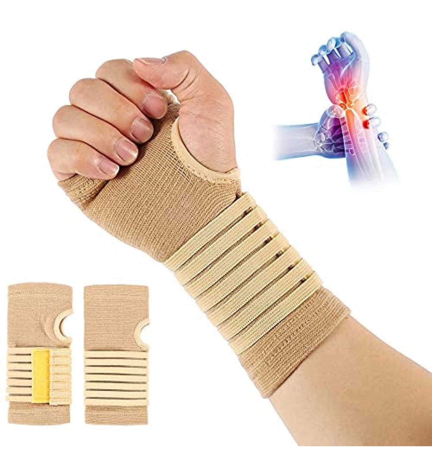 Carpal Tunnel Wrist Brace Pair - Adjustable Compression Support for Wrist Pain & Tendonitis - Ideal for Sports Injuries - Buy Online on GoSupps.com