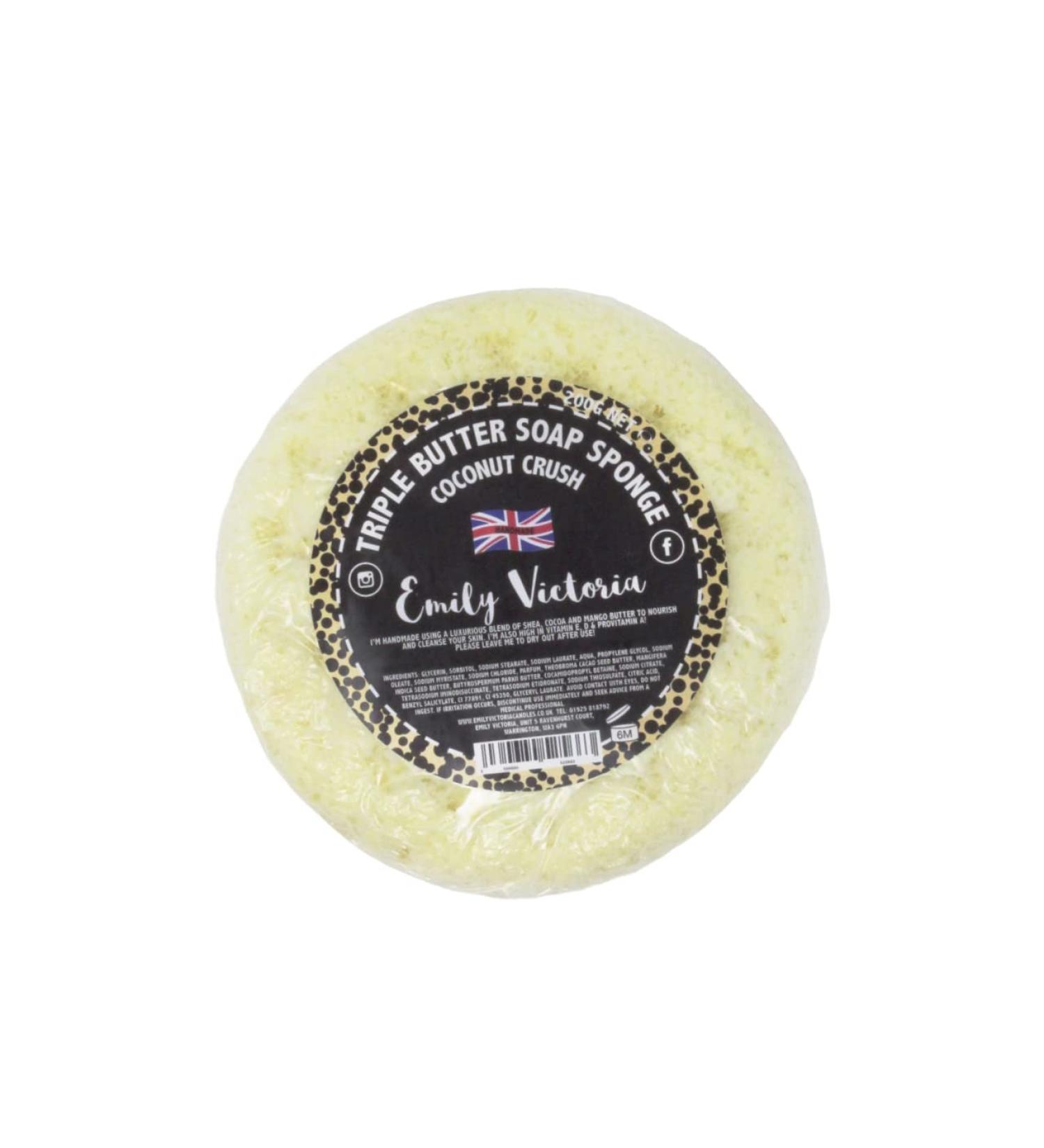 Coconut Crush Triple Butter Soap Sponge - Emily Victoria