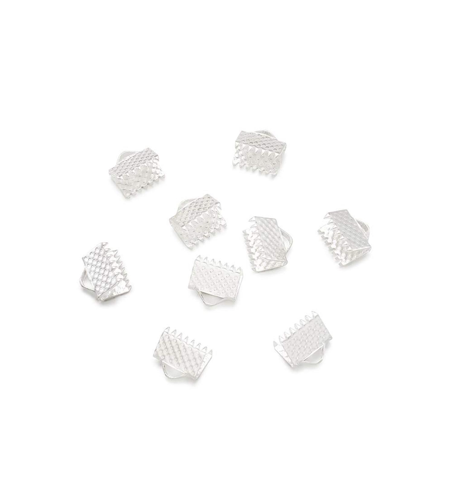 Craftdady 100Pcs Silver Ribbon End 8x6mm - Cord End Fastener Clasps for Leather Jewelry - Buy Online on GoSupps.com
