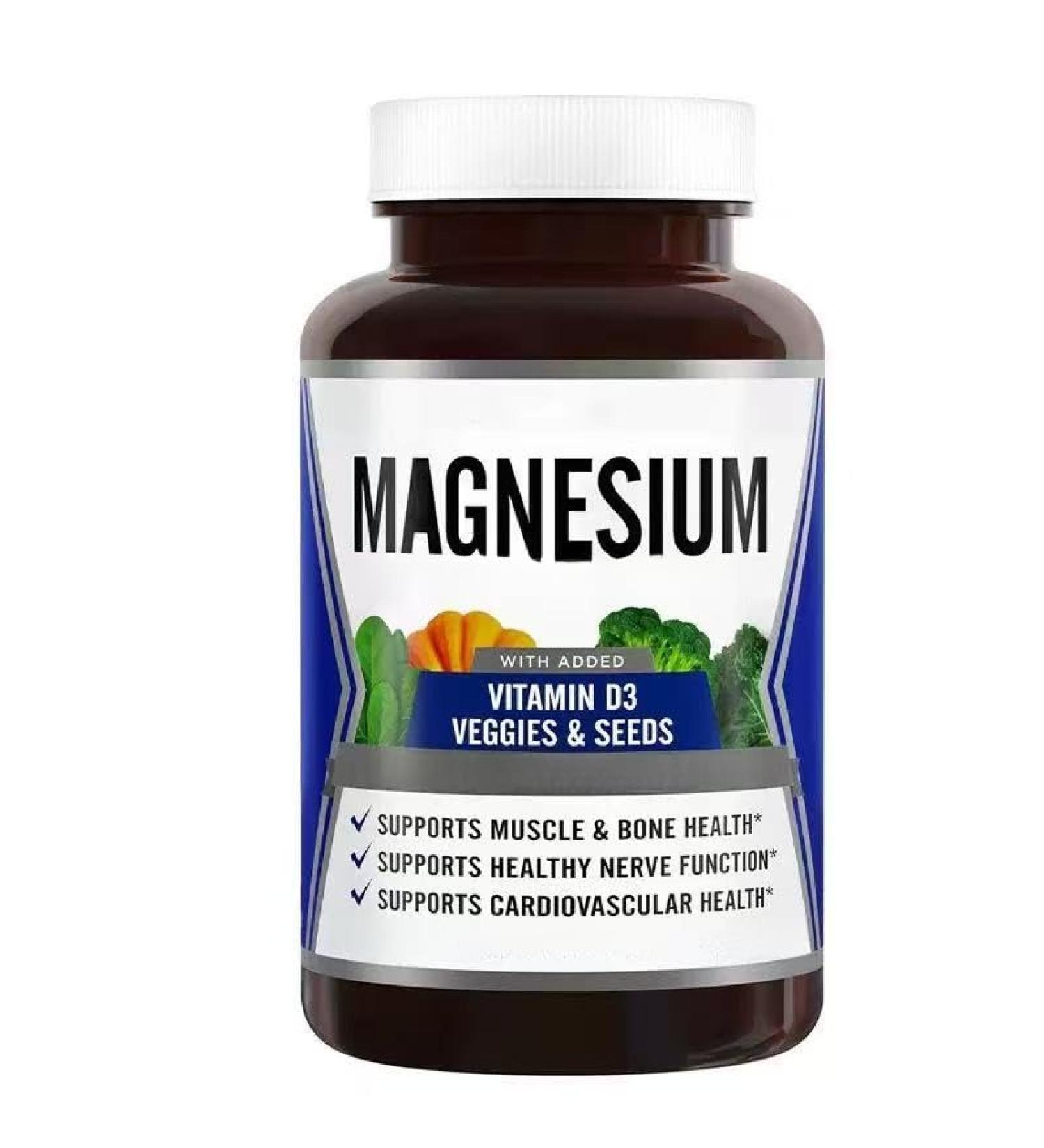 Magnesium Glycinate Promotes Bone Nerve and Muscle Health Supports Cardiovascular Health Vegetarian Formula - Buy Online on GoSupps.com