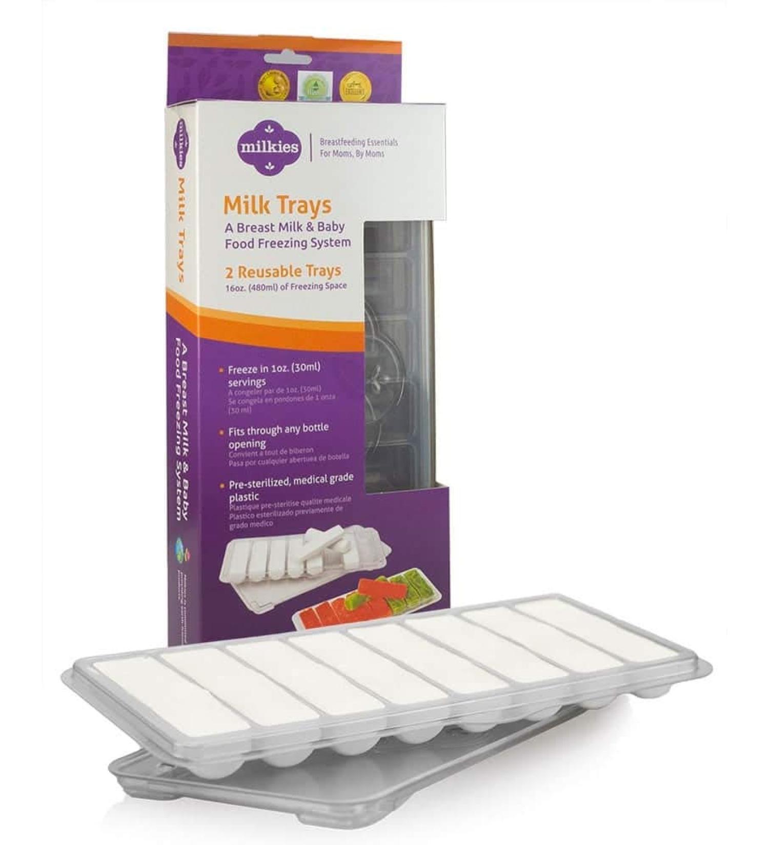 Fairhaven Health Milkies Milk Trays - Set of 2 for Easy Breast Milk Storage - Buy Online on GoSupps.com