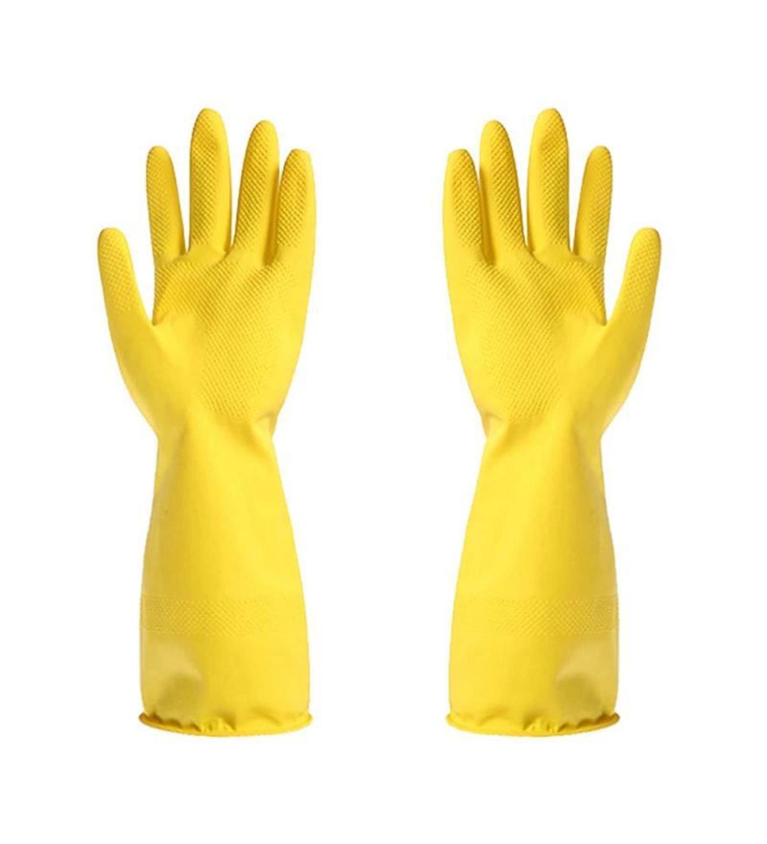 BUSOTH Dish Washing Gloves Waterproof Dish Washing Rubber Gloves Kitchen Gloves Long Sleeve Cleaning Tools Dishwashing Gloves Yellow L - Buy Online on GoSupps.com