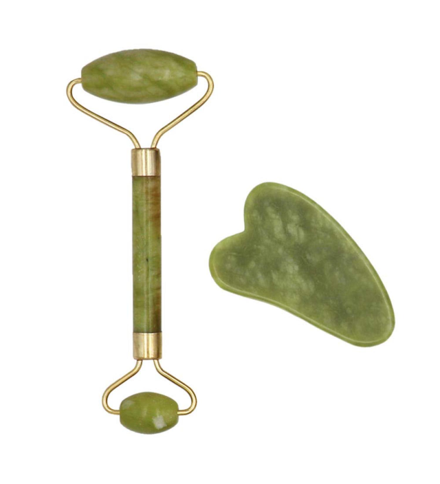 Gua Sha Facial Tool 5pcs Facial Massager Roller Plate Board Slimming Jade Stone Face Lifting Massager Eye Face Neck Thin Tools Scraping Skin Board-5 sets size 3_ - Buy Online on GoSupps.com