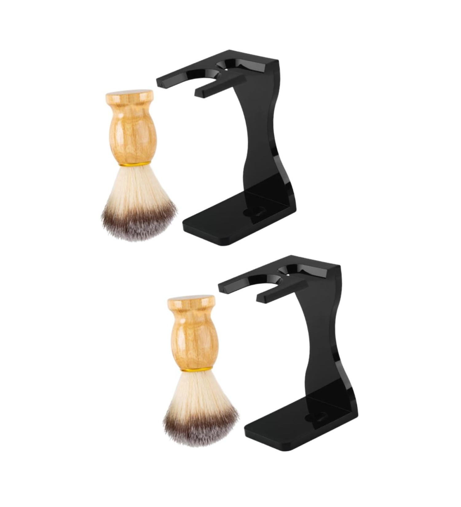 Beaupretty Men's Razor Holder & Beard Brush Set - Acrylic Shaving Racks for Comfortable Grooming | International Shipping - Buy Online on GoSupps.com