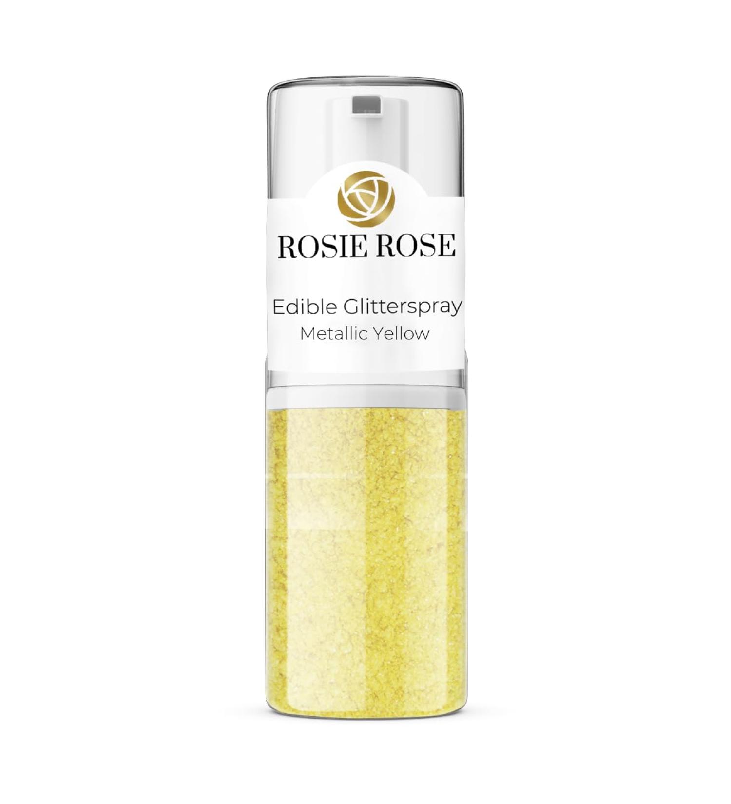 Buy Metallic Yellow Edible Glitter Spray 5G for Cakes & Muffins | Rosie Rose - Perfect Cake Decoration - Buy Online on GoSupps.com
