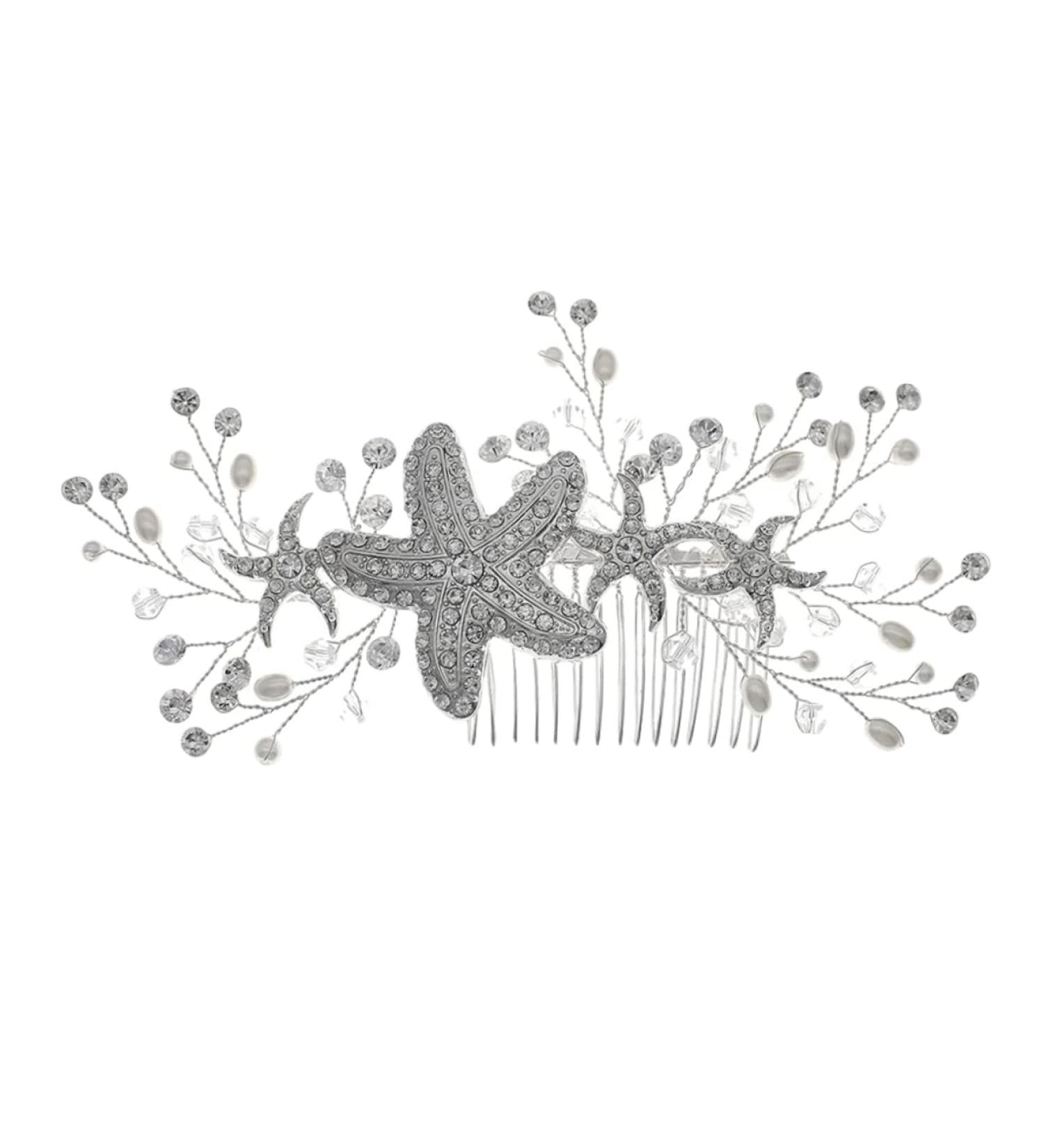 Angoily Starfish Hair Comb Hair Comb Pearl Ornaments Decorative Hair Combs Rhinestone Jewelry Tiara Wedding Hair Accessories for Brides Korean Hair up Pearl (plastic) Banquet - Buy Online on GoSupps.com