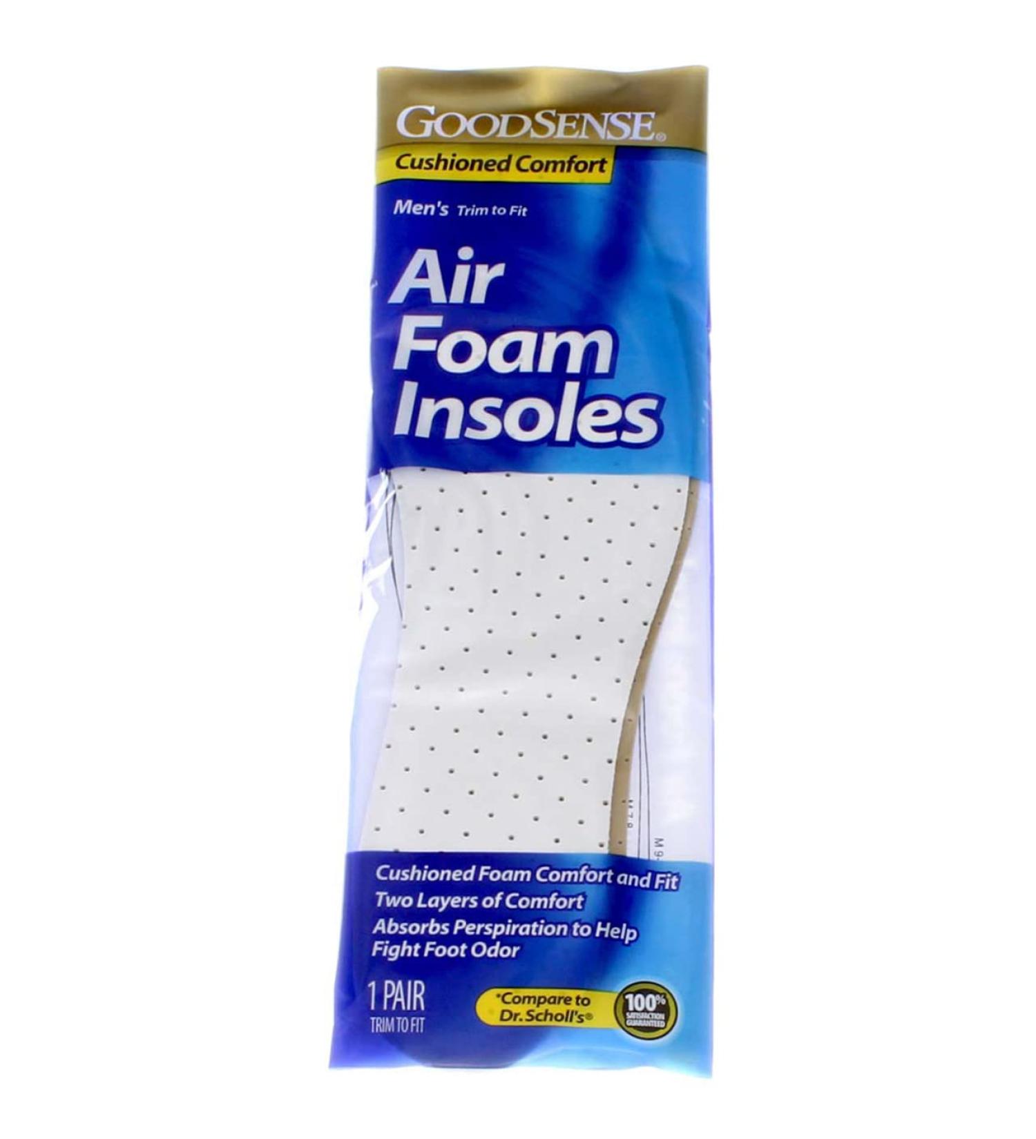 Good Sense Men's Air Foam Insoles - Ultimate Comfort & Support | International Shipping Available - Buy Online on GoSupps.com