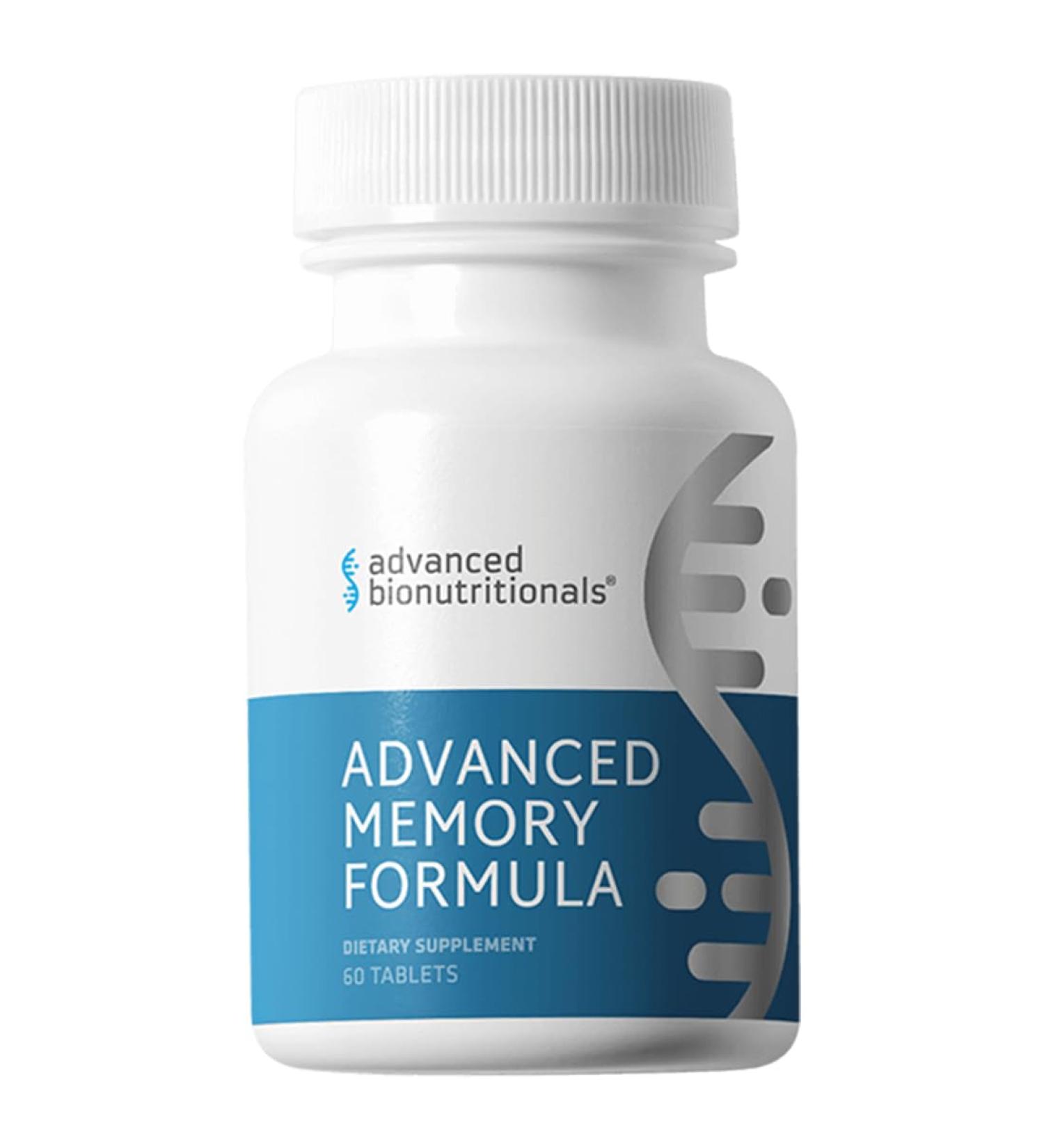 AdvancedBionutritionals AdvancedMemory Formula,Brain Booster Supplement for Memory and Focus,Acetylcholine,Alpha-GPC,NeuroFactor,Manufactured in The USA,60Tablets 60 Count (Pack of 1) - Buy Online on GoSupps.com