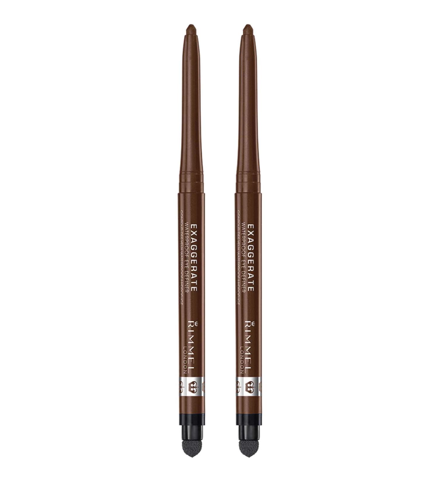 Rimmel Exaggerate eye definer  rich brown Pack of 2 2 Count (Pack of 1) Rich Brown