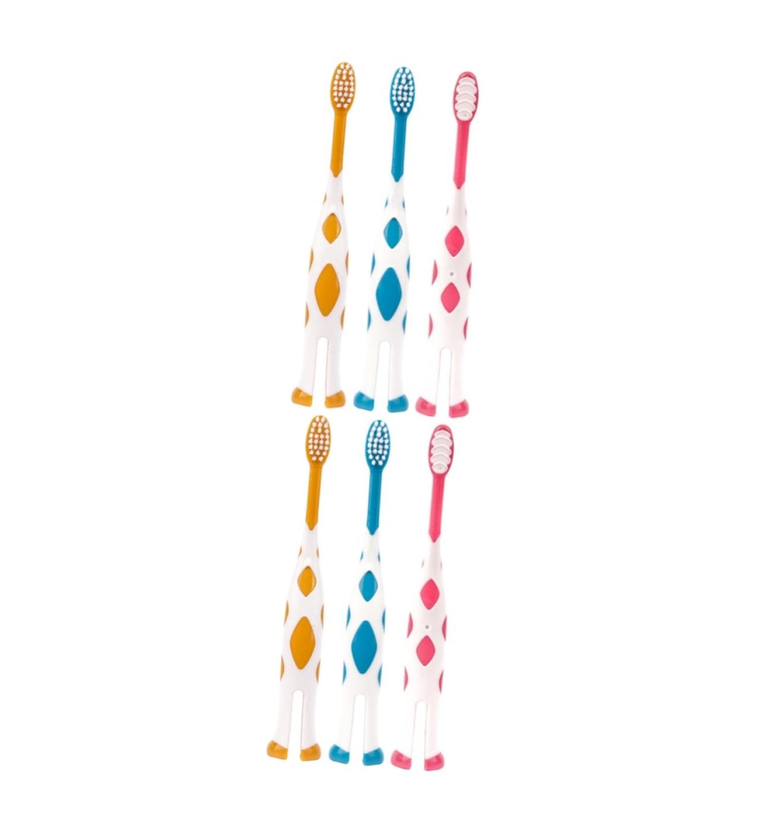 Beavorty 12-Pack Biodegradable Baby Toothbrushes for Kids - Travel-Friendly Handheld Toothbrush Set - Buy Online on GoSupps.com