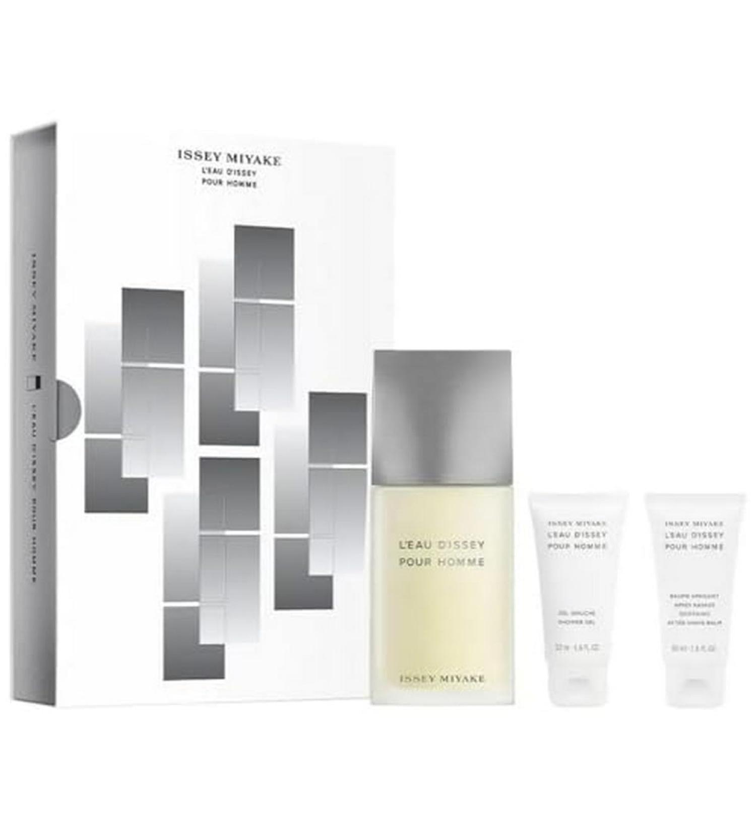 Issey Miyake Leau Dissey Pour Homme for Men - 3 Pc Gift Set 4.2oz EDT Spray 1.7oz Shower Gel 1.7oz After Shave