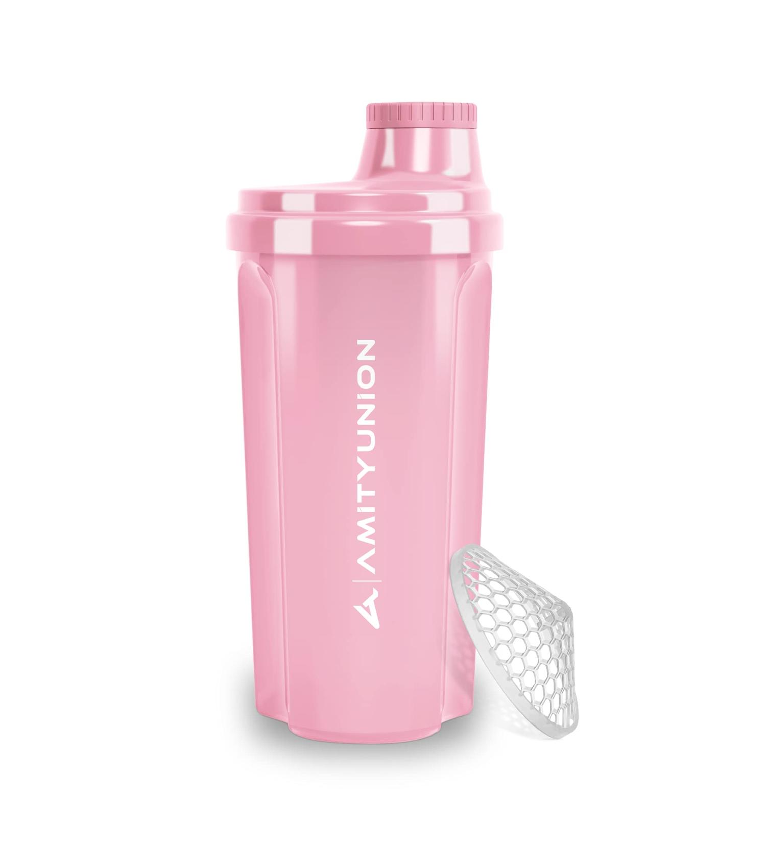 Buy Protein Shaker 'Heaven' 500 ml - Leak-Proof BPA Free Sieve & Scale - Perfect for Whey Protein BCAA & Fitness Mixing - Coral Pink - Buy Online on GoSupps.com