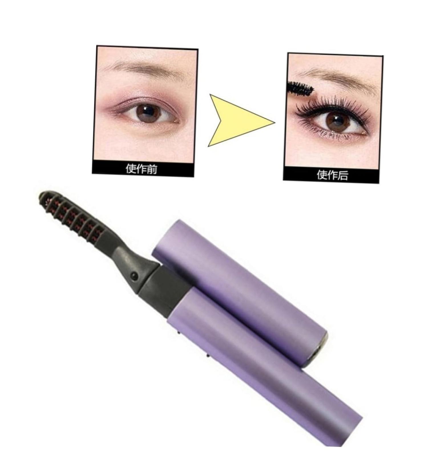 Housoutil Eyelash Heated Curler Electric Quick Natural Curling Lasting Eyelash Curler Tool Eyelash Holder Eyelash Heat Curler Purple Four Generations Heating Hair Curler - Buy Online on GoSupps.com