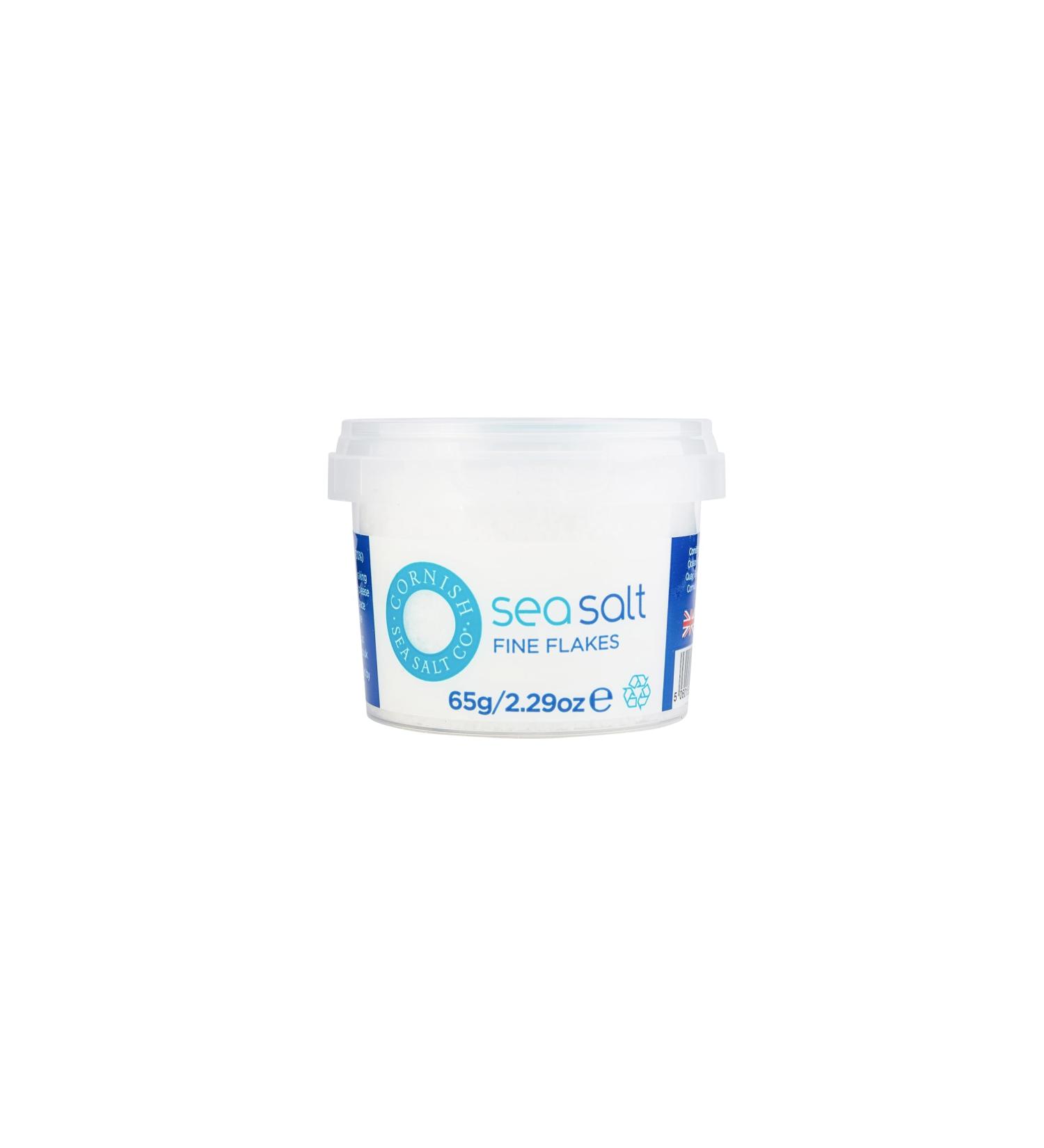 Cornish Sea Salt Tub (1 Pack Fine Flake 65g)