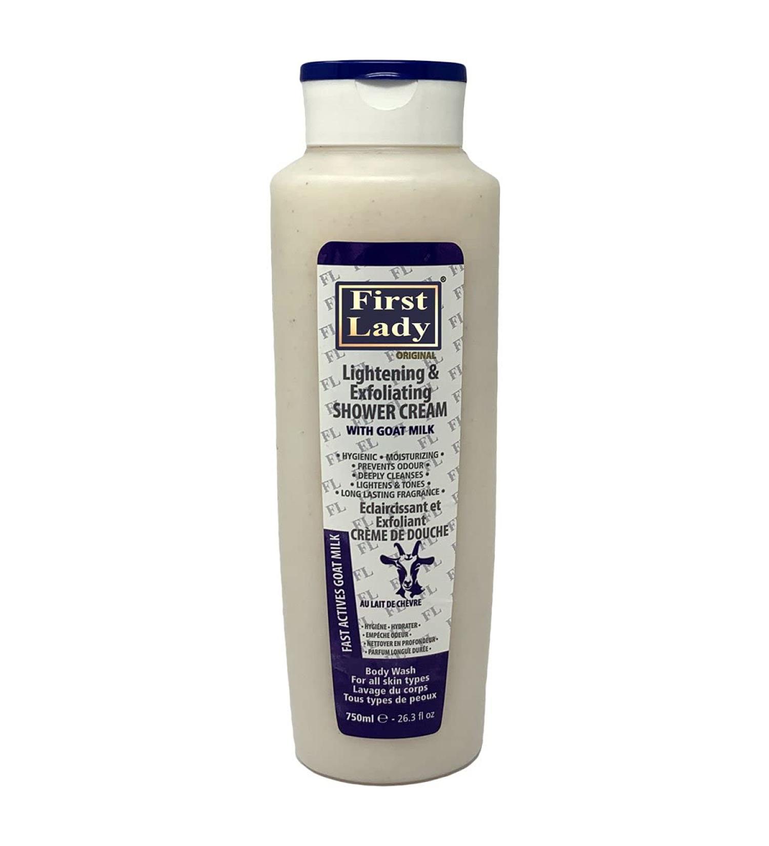 First Lady Goat Milk Skin Lightening & Exfoliating Shower Cream 750ml