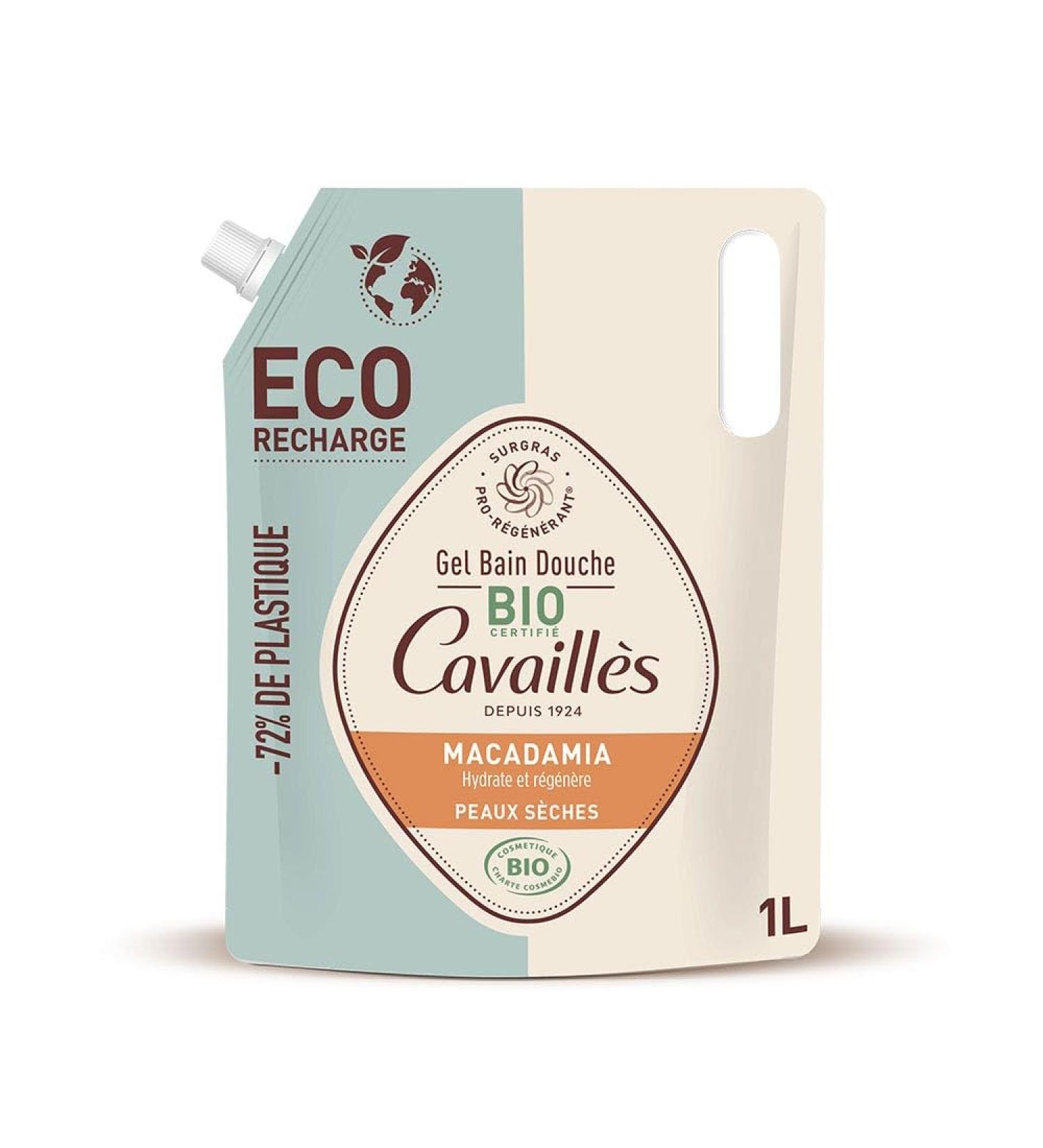 Rog Cavaill s Shower Bad Gel Droge Huiden Macadamia EcoRefill Organic 1L
