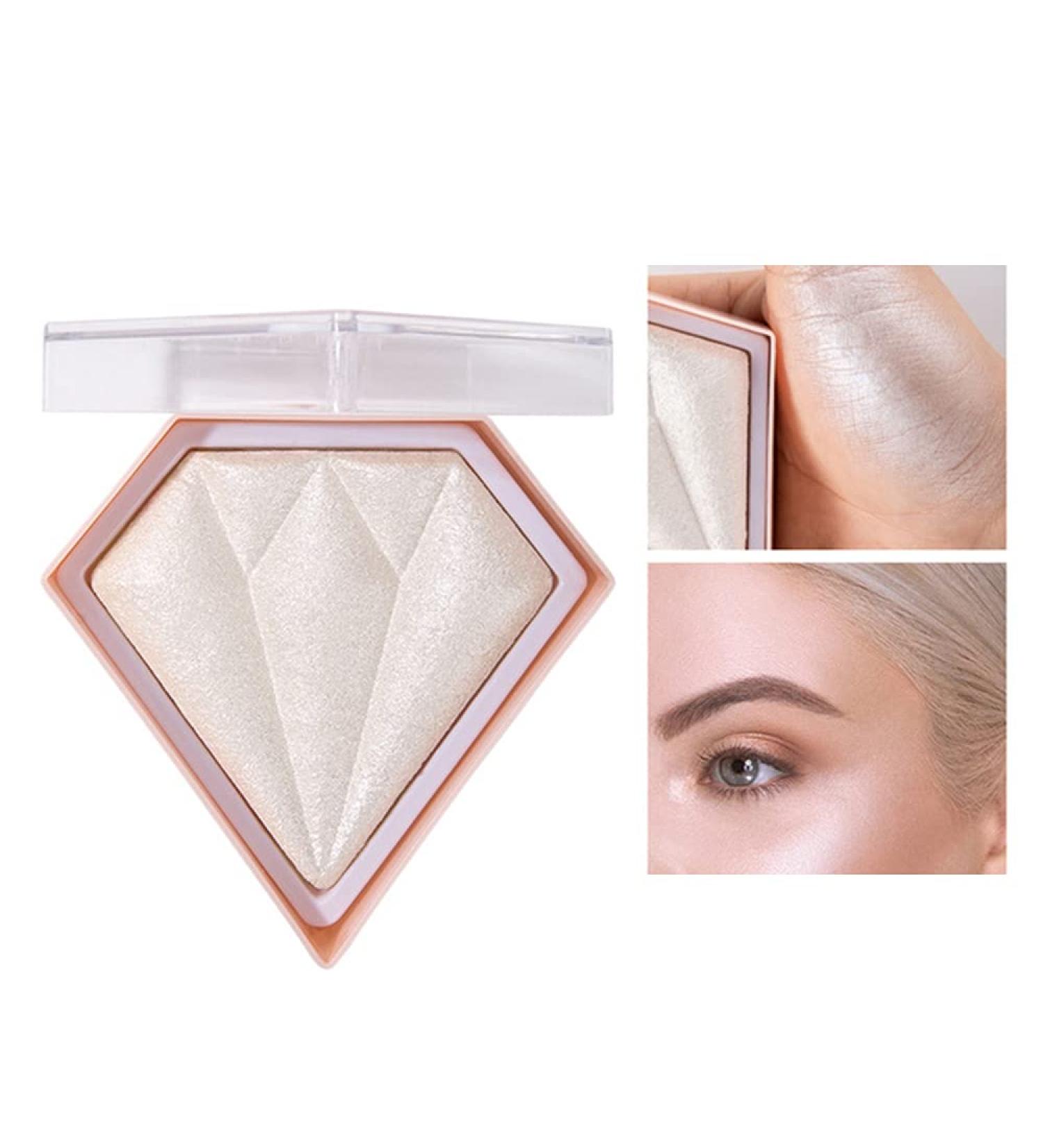 Glitter Blush Pink Shimmer Highlighter Powder - Face Makeup Cosmetics (#01 Pearl White) - Buy Online on GoSupps.com