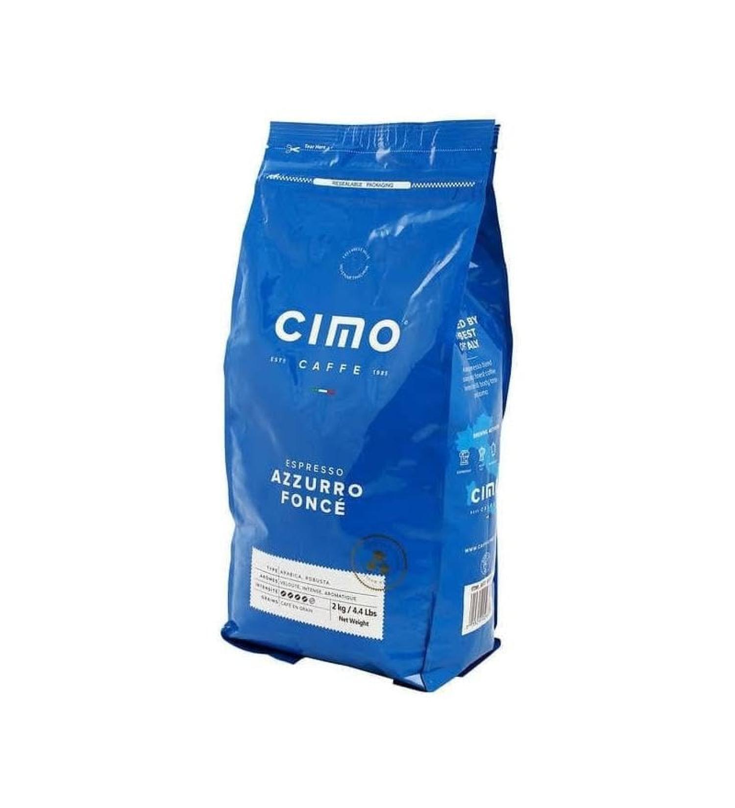 Caffe Cimo Azzurro Espresso Whole Coffee Beans (2 x 2 kg