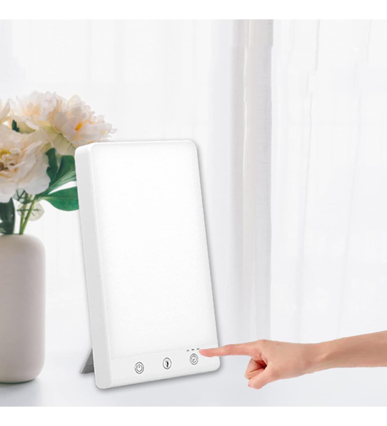 Light Therapy Lamp UV-Free 10000 Lux Timer Function Adjustable Brightness Cool White & Warm Light 90 Rotatable Stand - Buy Online on GoSupps.com