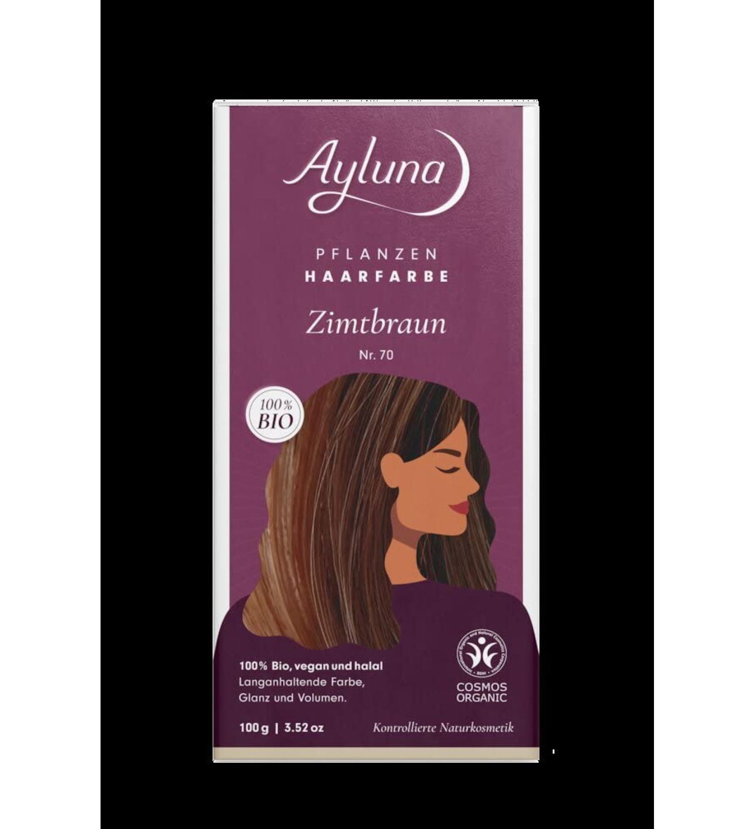 Ayluna Herbal Hair Color Cinnamon Brown (6 x 100 gr) 115 g (Pack of 6)