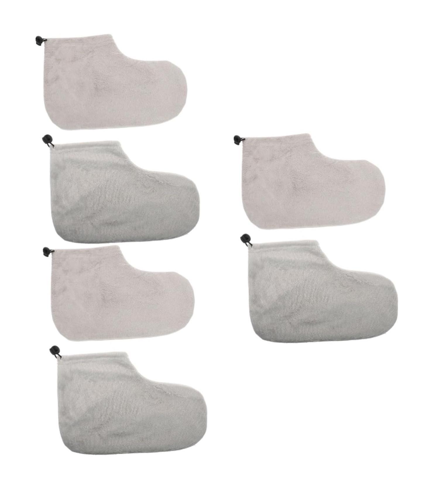 minkissy 3 Pairs Wax Therapy Warm Foot Cover Paraffin Heated Bag Medicated Socks Wax Bath Foot Hand Paraffin Booties Beauty Wax Foot Wrapping Cover Pedicure Foot Paraffin Foot Liners Plush - Buy Online on GoSupps.com