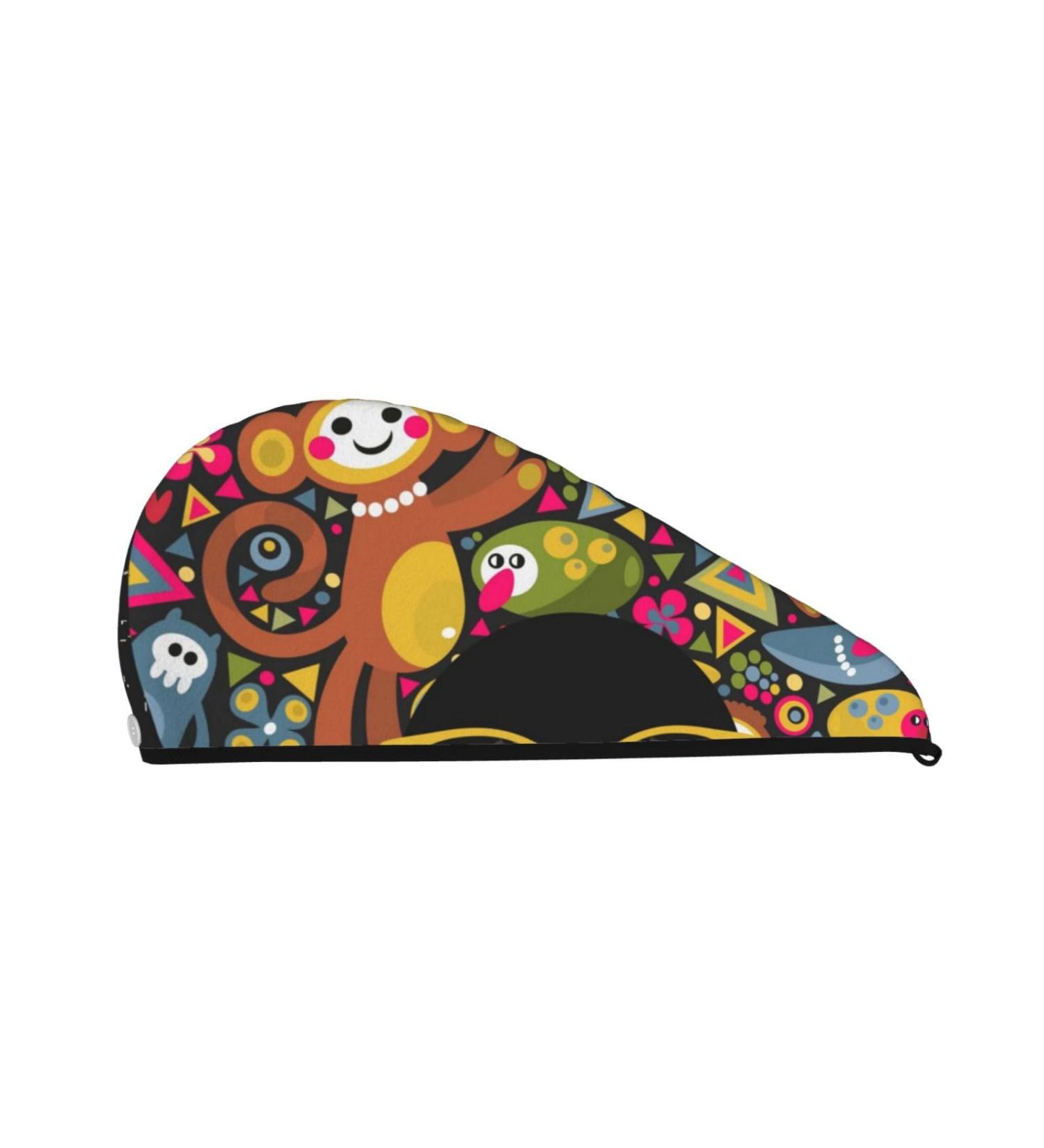 Black Head Microfiber Hair Towel for Women - Super Absorbent Coral Velvet Wrap for Curly & Thick Hair - Buy Online on GoSupps.com