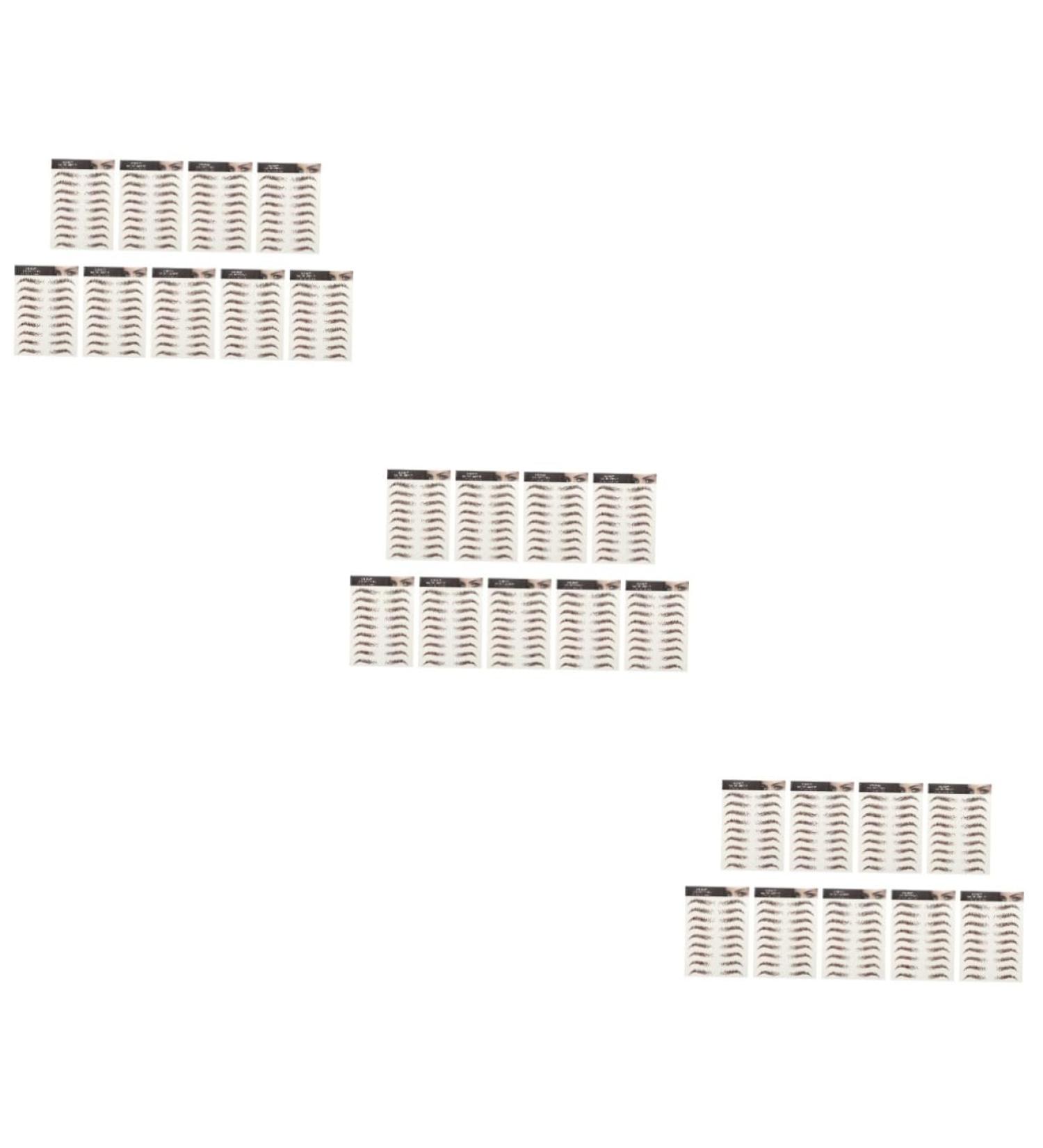 FRCOLOR 27 Sheets Waterproof Eyebrow Stickers 3d Stickers Eyebrow Stencil Stickers Temporary Brow Tattoos 6d - Buy Online on GoSupps.com