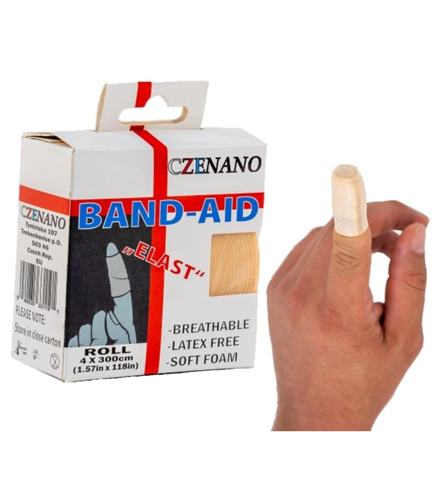 Czenano Fingertip, Knuckle, Toe Bandages - Latex Free, Elastic Bandaid for Cracked Fingers - Beige (1.57x118) - Buy Online on GoSupps.com