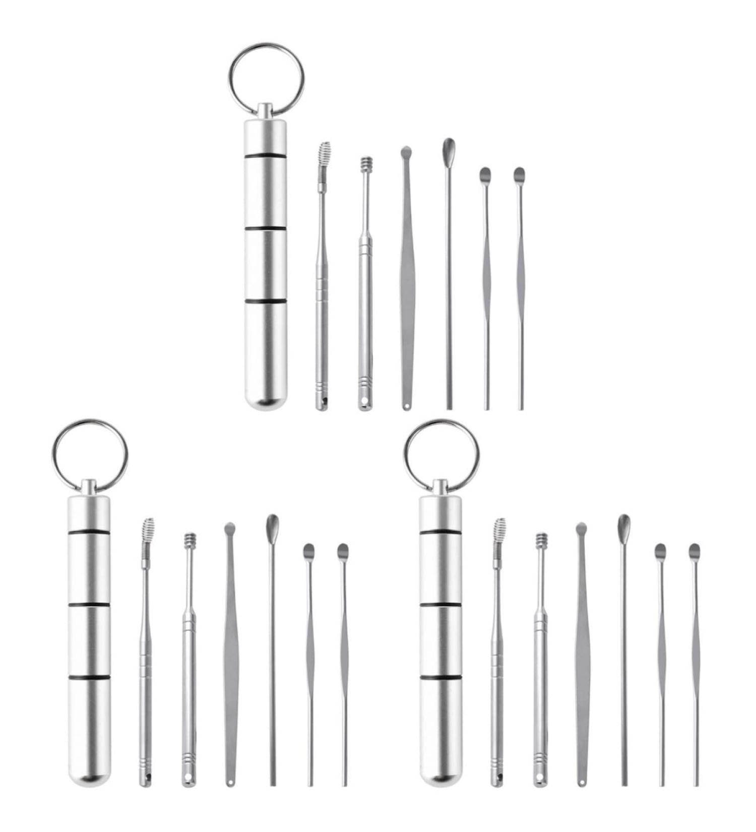 Ear Buds Ear Pickers Cleaner Set - 18pcs Stainless Steel Wax Remover Tool for Ear Care - ANC Earbuds & Plugs - Buy Online on GoSupps.com