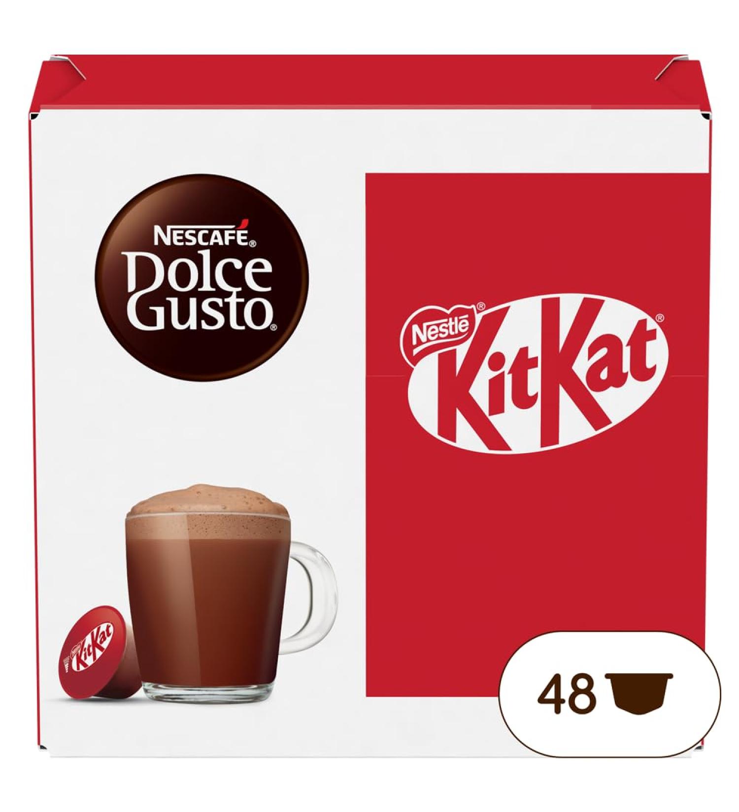 Nestl Italiana SpA NESCAF DOLCE GUSTO KitKat Cocoa and Wafer 3 packs of 16 capsules each 48 capsules compatible with Nescaf Dolce Gusto - Buy Online on GoSupps.com