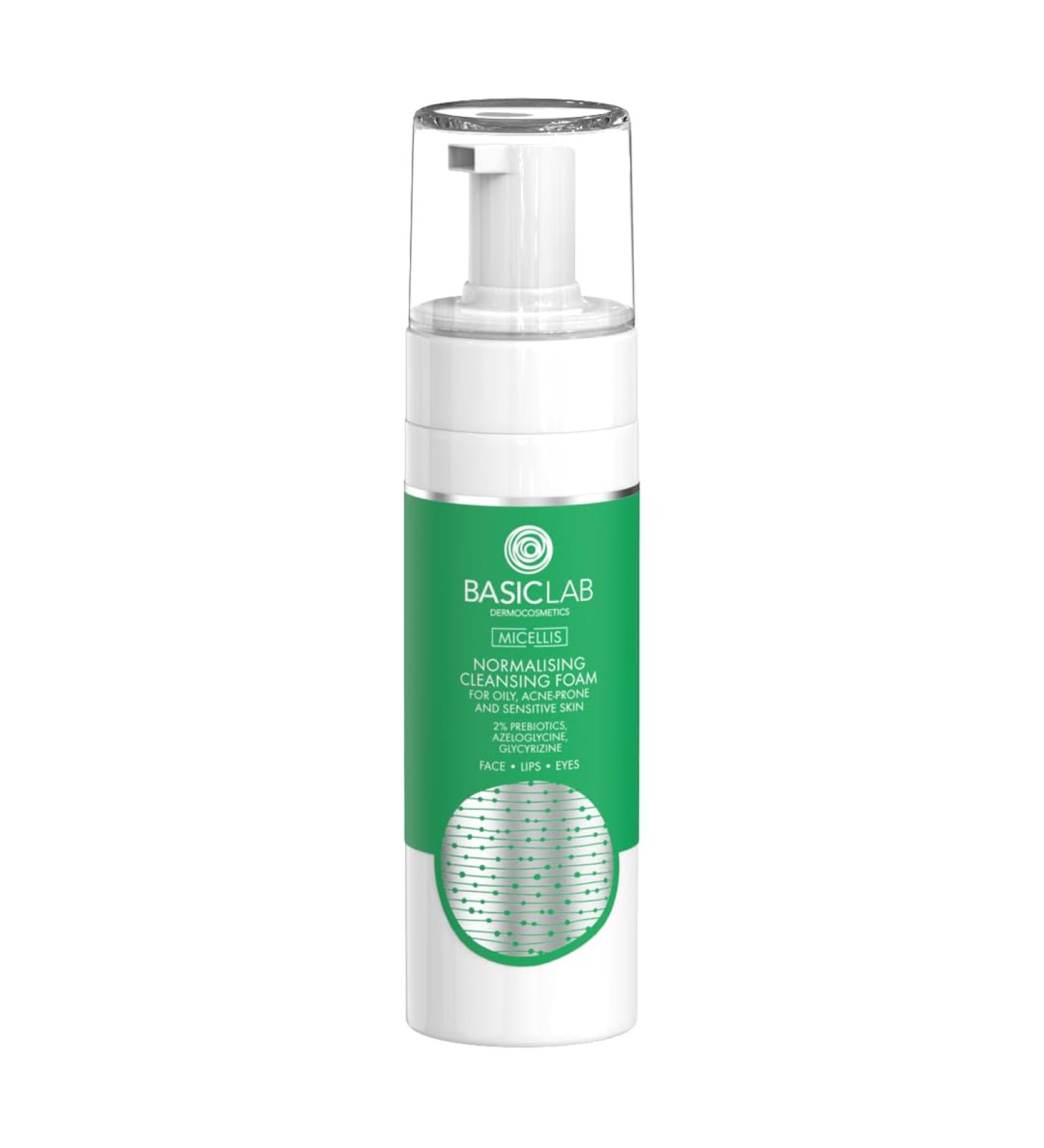  BasicLab BasicLab Dermocosmetics Normalizing Cleansing Foam for Oily Acne Prone & Sensitive Skin | 150ml | Foam for Daily Skin Cleansing Cosmetic for Sensitive Skin - Buy Online on GoSupps.com
