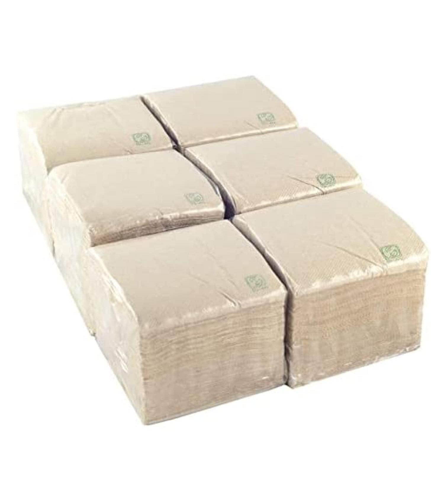 Buy Hostelnovo 600 eco-friendly cocktail napkins - 100% recyclable fabric paper - Natural color - Micropoint - Perfect for parties & events - Buy Online on GoSupps.com